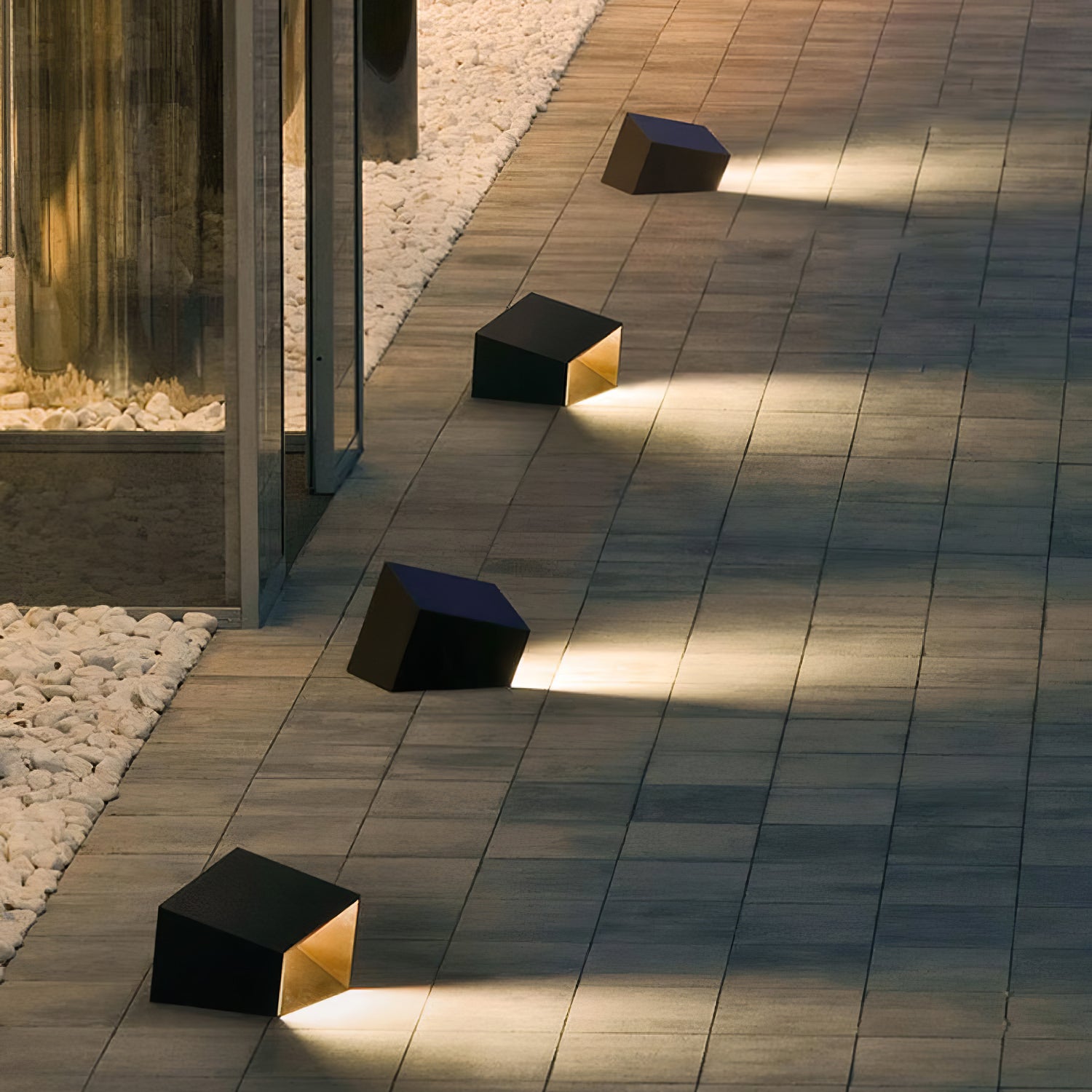 Solar Powered LED Cube Garden Lights - Waterproof Outdoor Landscape Lighting for Patio, Yard, Pathway - Energy Efficient Decorative Lighting for Home & Garden