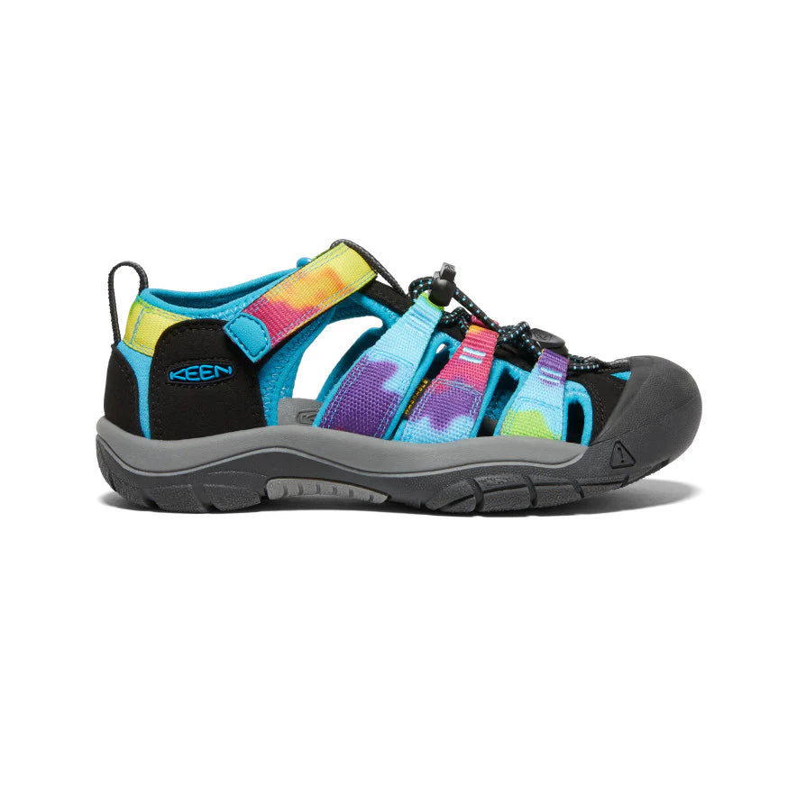 Youth Newport H2 Sandals - Rainbow Tie Dye Water Shoes for Boys & Girls | Beach, Pool, Water Park, Summer Outdoor Activities