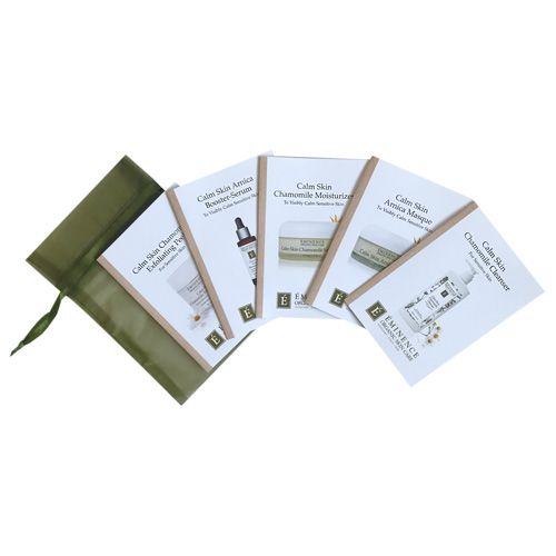 Eminence Organics Calm Skin Sample Set - Soothing Facial Skincare Kit for Sensitive & Redness-Prone Skin | Perfect for Travel & Daily Skincare Routine