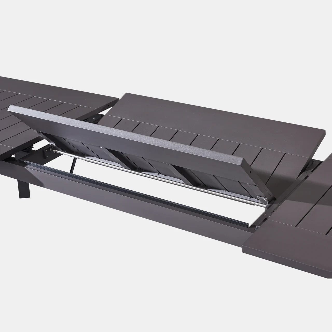 Byron Extendable Aluminum Dining Table - Expandable for 6 to 10 Guests - Perfect for Indoor/Outdoor Entertaining, Small Spaces & Family Gatherings