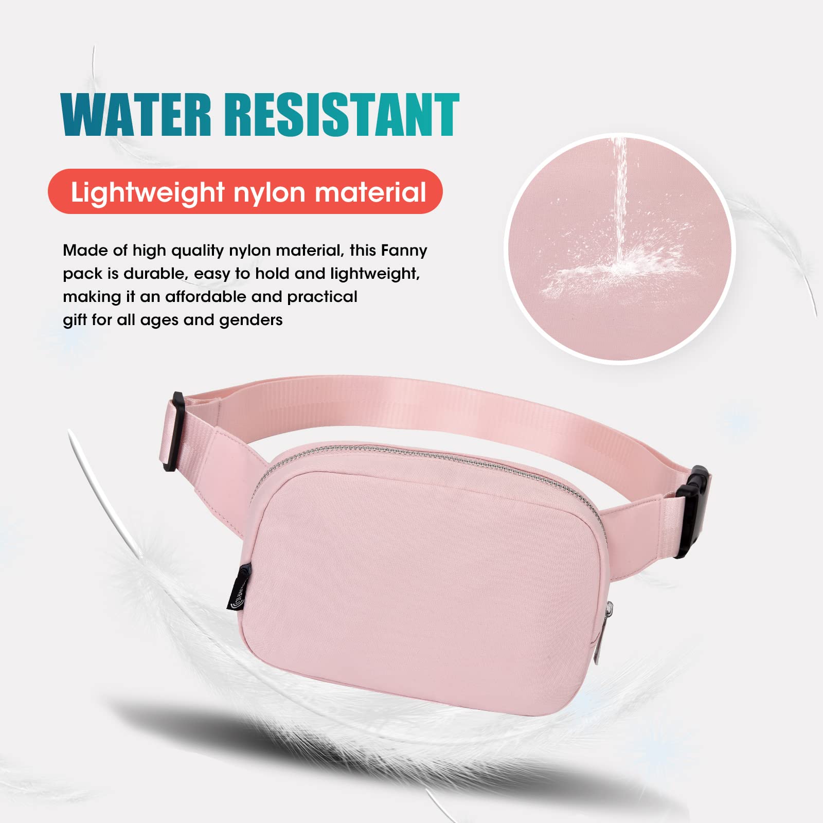 RFID Blocking Waist Pack for Women & Men - Anti-Theft Travel Money Belt, Crossbody Fanny Pack for Hiking, Running, Workout & Everyday Use - Secure & Stylish for Outdoor Activities & Daily Commute