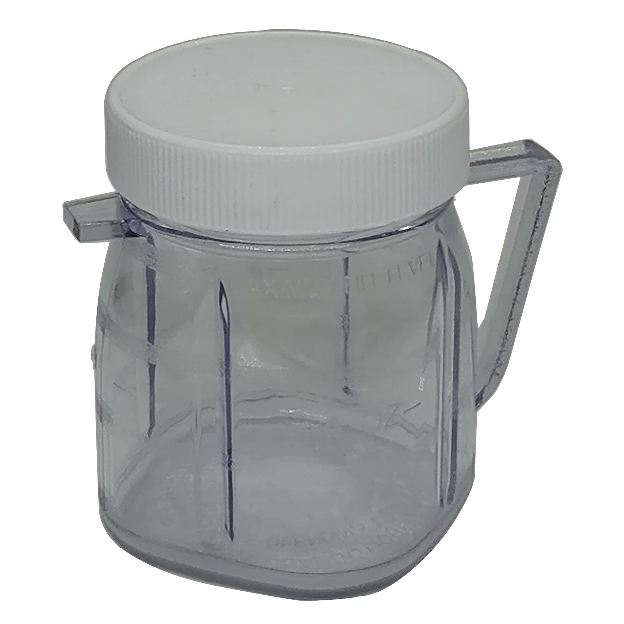 WUYAN 4937 Mini Blender Jar Accessory - Compatible with Oster Blenders - 1-Cup Mini Plastic Jars with Lids (Pack of 2) - Perfect for Smoothies, Baby Food & Meal Prep