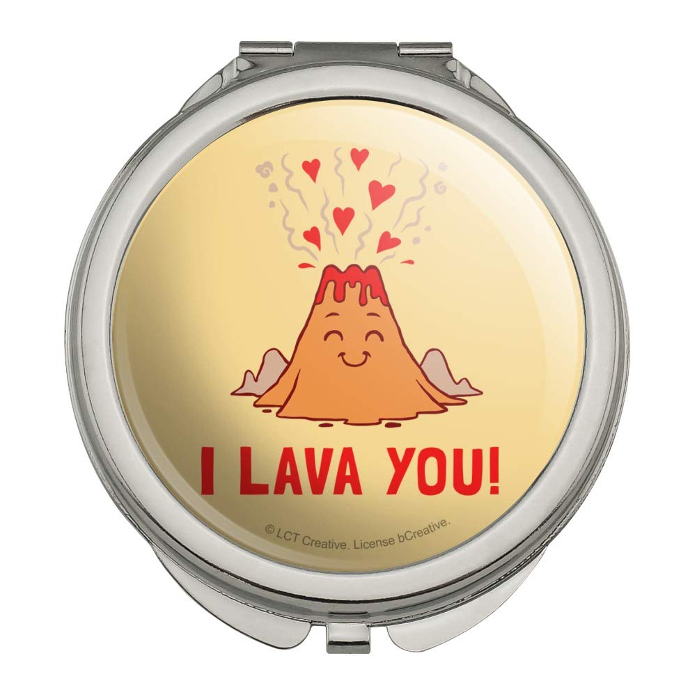 Lava Volcano Funny Travel Purse - Compact Makeup Mirror for Humor Lovers