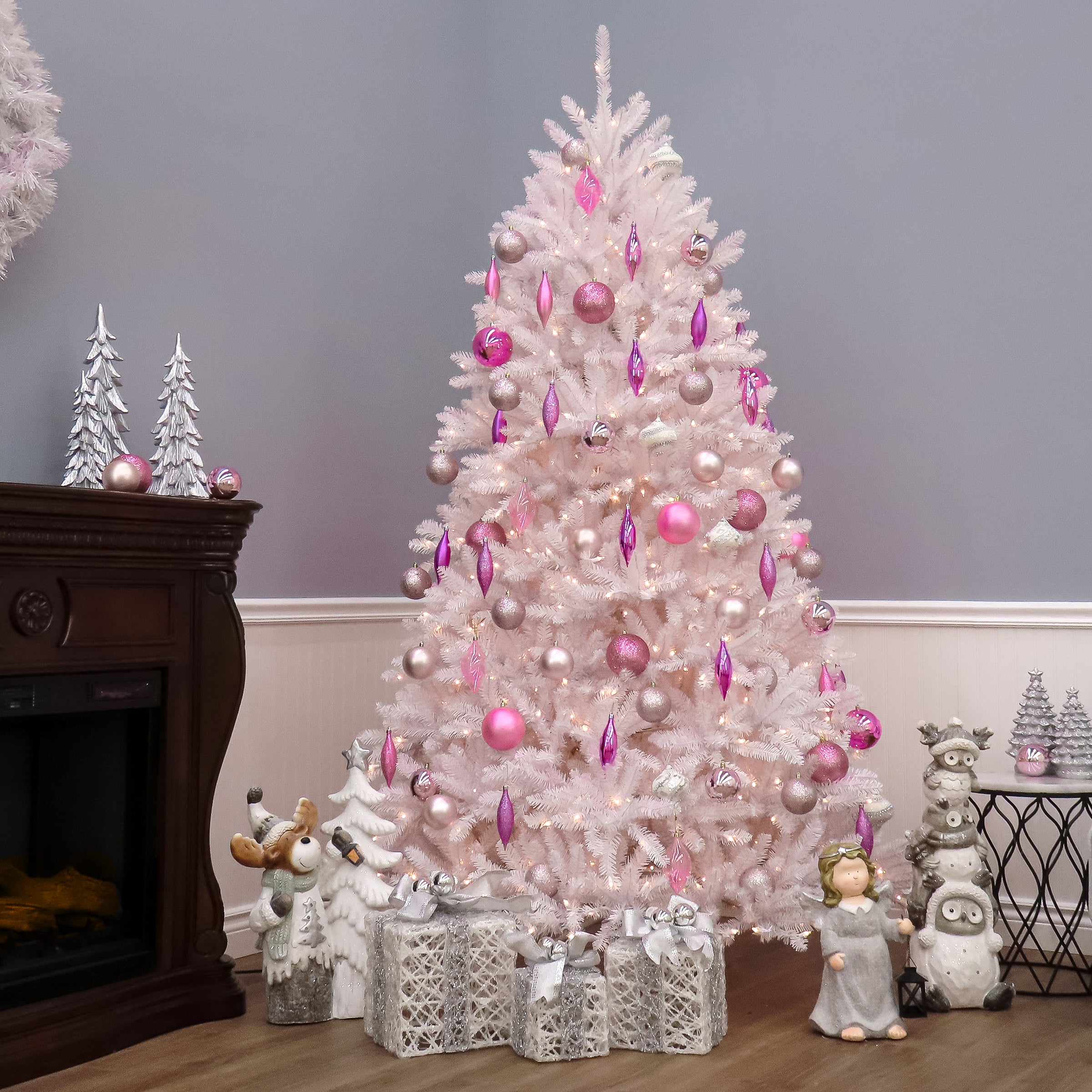 7 ft. Dunhill White Fir Artificial Christmas Tree - Premium Realistic Holiday Decor for Home, Office & Party