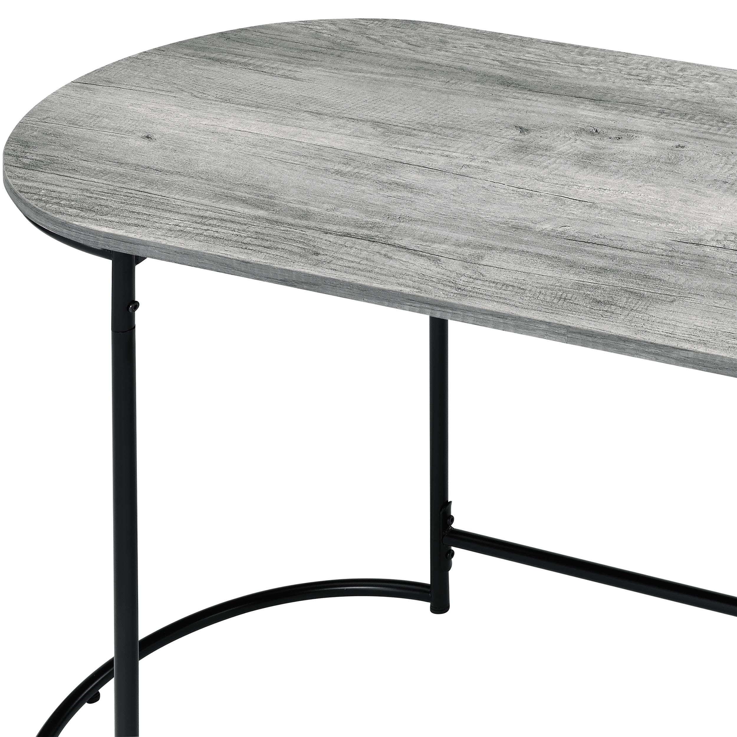Furniture of America Wasiri Wood Writing Desk - Black & Light Gray Modern Home Office Desk for Study, Work, and Remote Learning