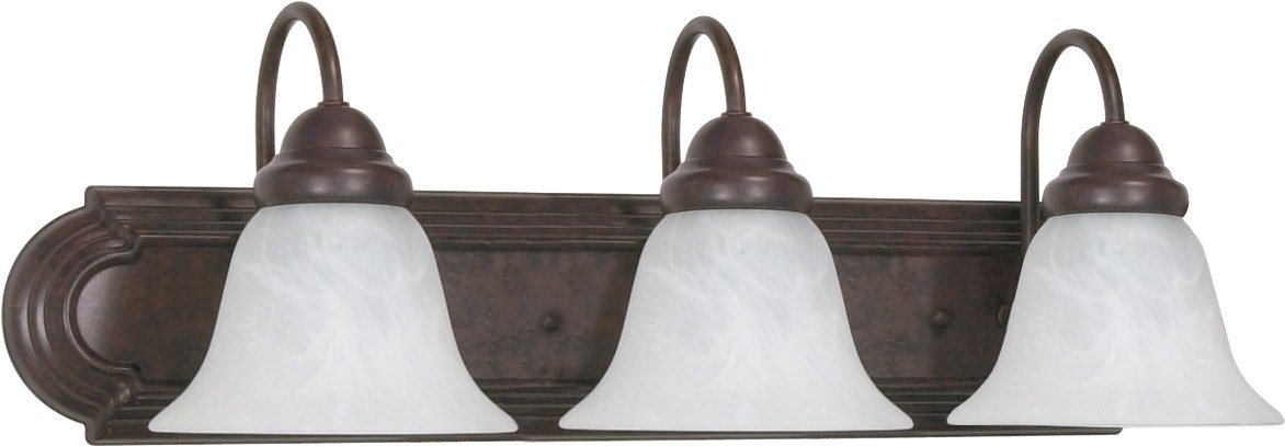 24 Inch Bathroom Vanity Light Fixture - 3-Light Old Bronze Finish with Medium Metal Base (300W) - Perfect for Modern Bathroom, Powder Room & Master Suite Lighting