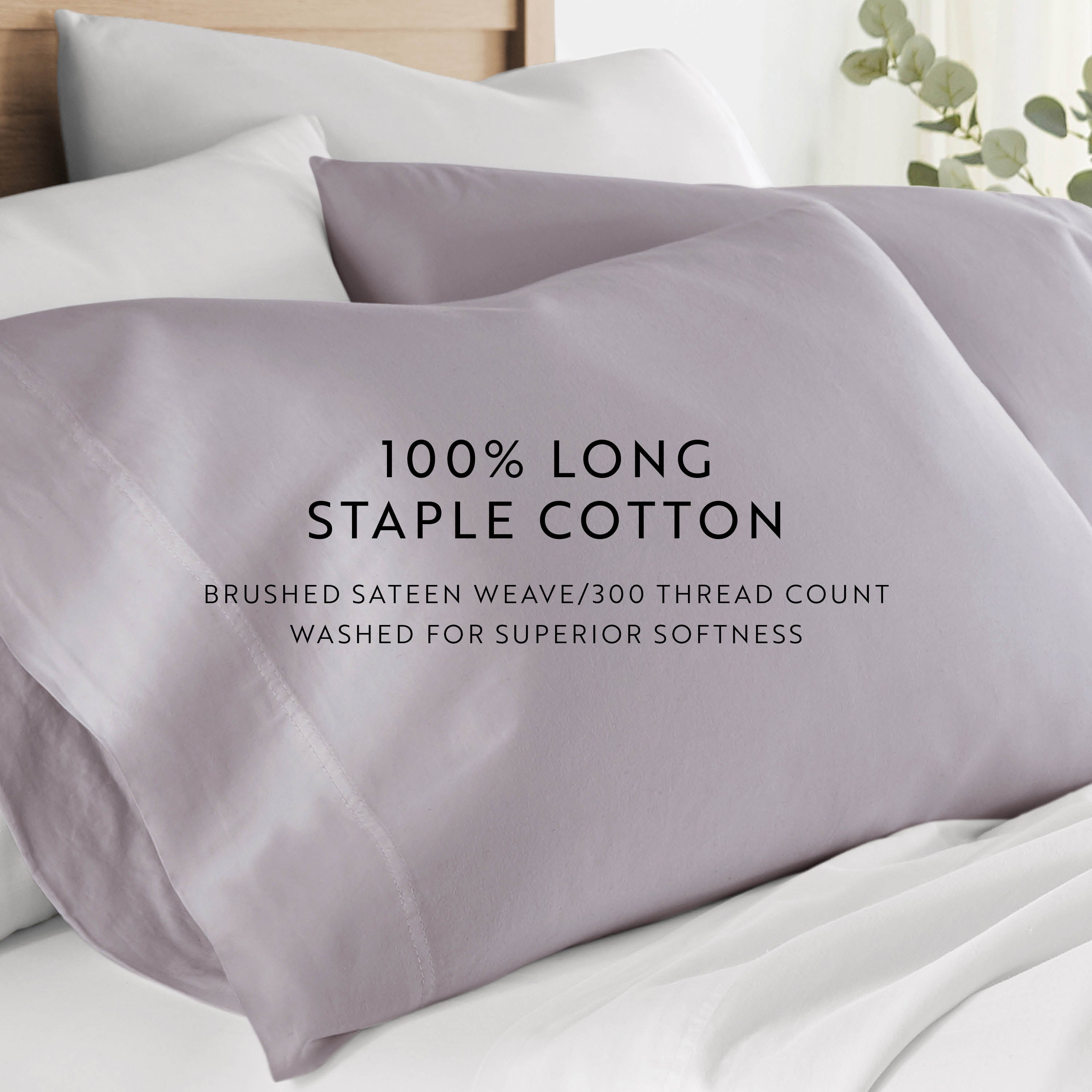 Premium 100% Long Staple Cotton Pillowcase Set (2 Pack) - Soft & Breathable Bedding for Ultimate Comfort - Perfect for Home, Hotel, and Travel Use