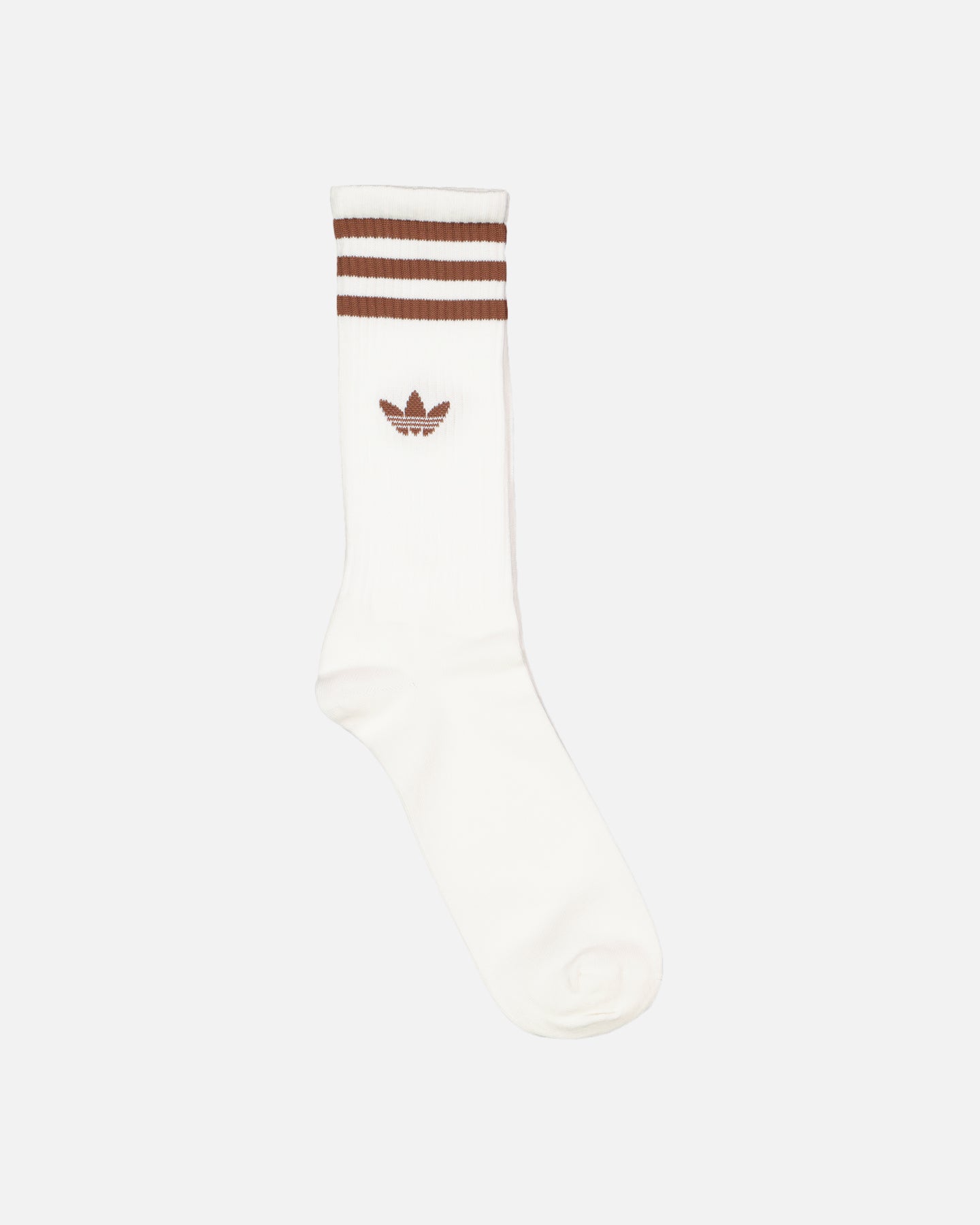 Adidas Solid Crew Socks 3-Pack (White/Shadow Brown/Wonder White) - Comfortable Athletic Socks for Men & Women - Perfect for Running, Gym & Everyday Wear