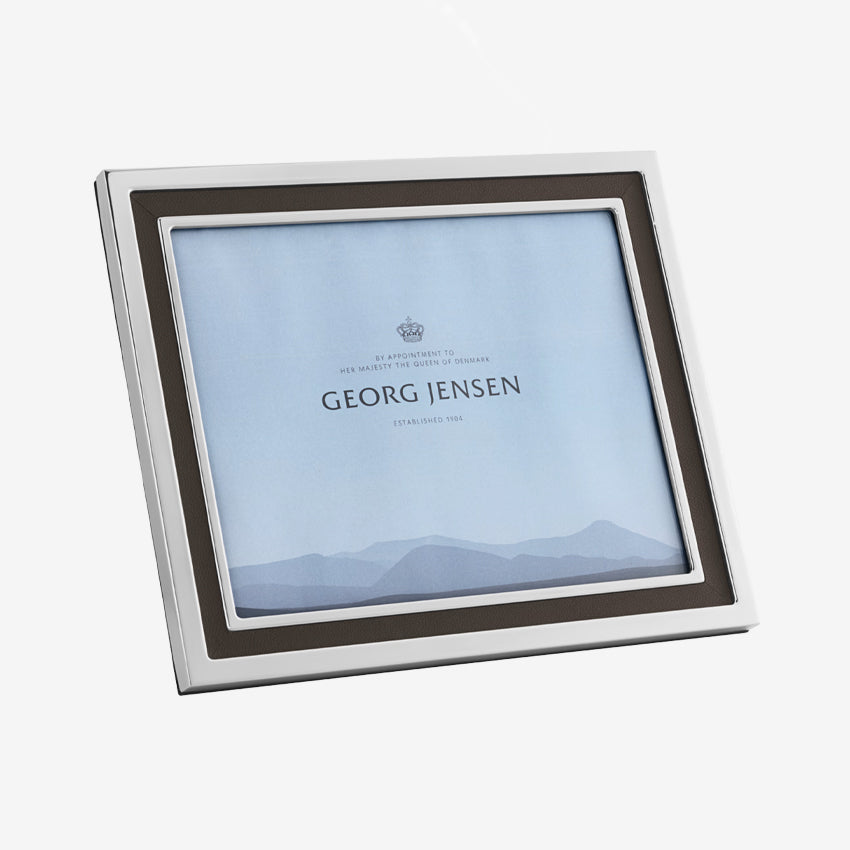 Georg Jensen Manhattan Picture Frame - Elegant Silver Photo Frame for Home & Office Decor - Perfect for Displaying Family Photos and Artwork