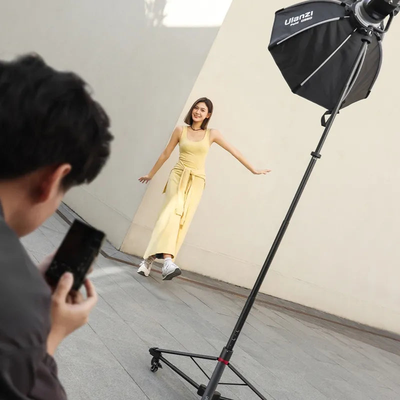 Ulanzi AT-05 2M Heavy Duty Aluminum Alloy Foldable Light Stand for Photography, Video Shooting, and Studio Lighting - Perfect for YouTube, TikTok, and Live Streaming