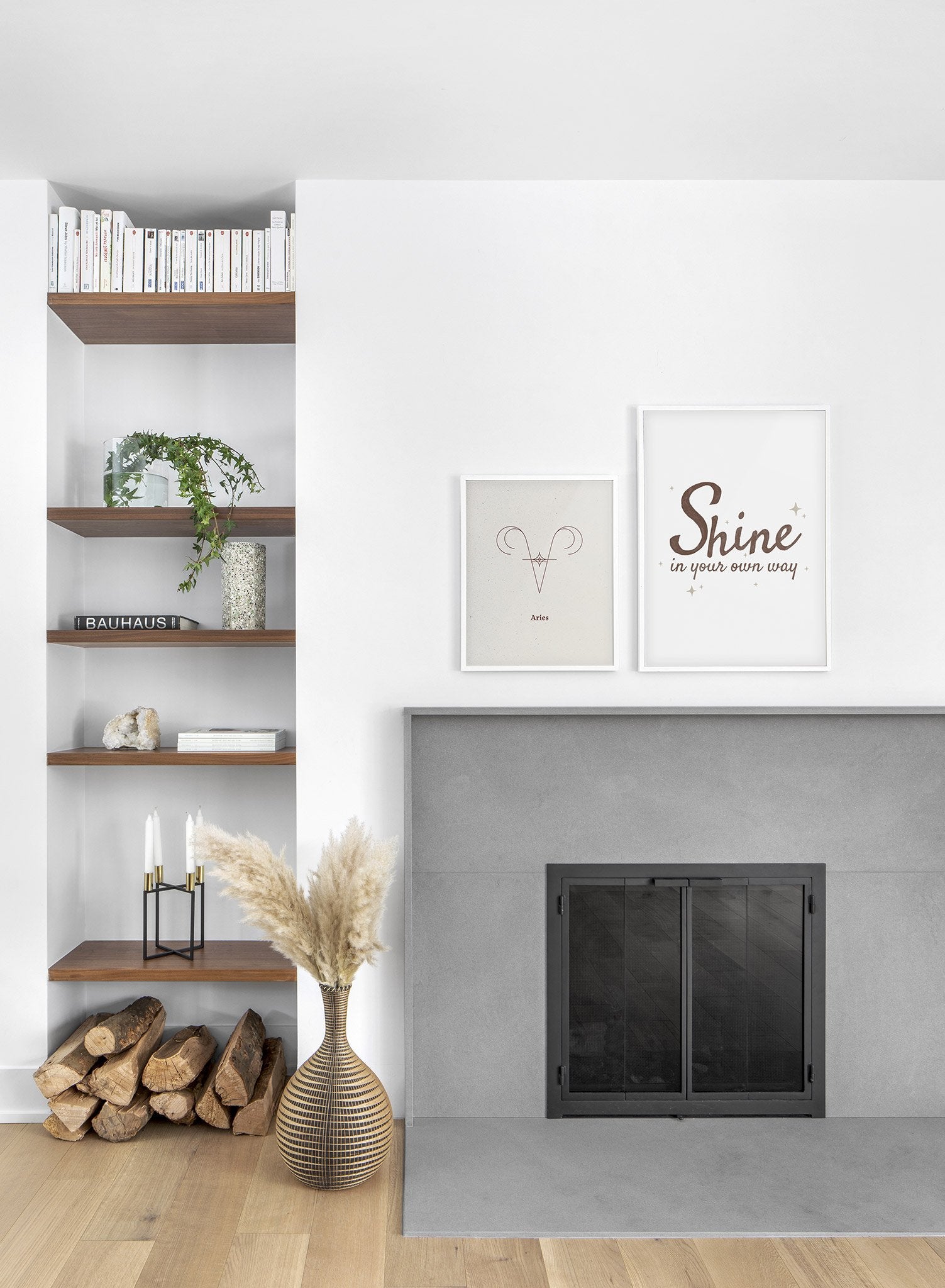 Minimal Aries Zodiac Poster - Elegant Astrology Wall Art for Home & Office Decor - Perfect for Bedroom, Living Room or Gift