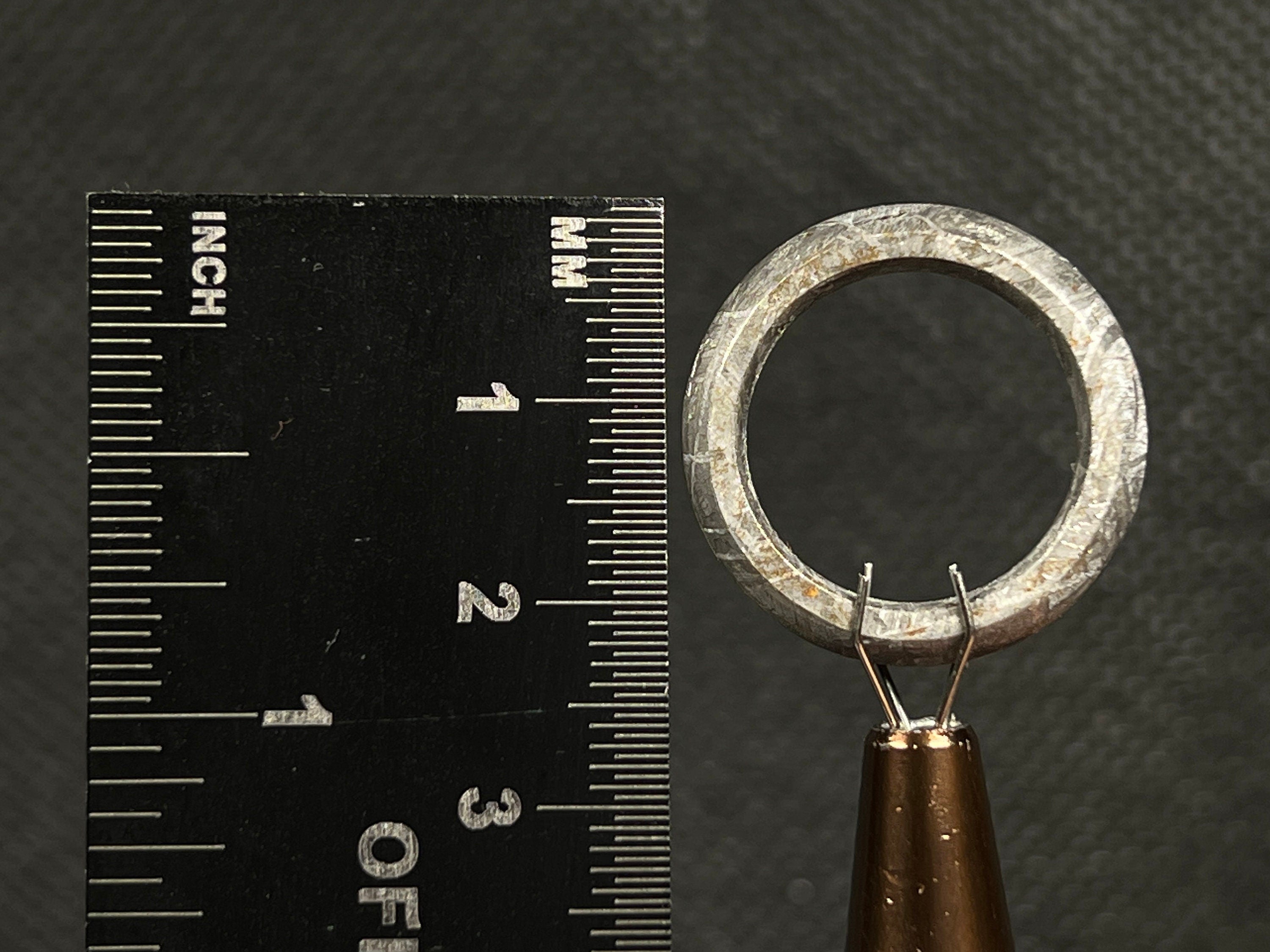GIBEON Meteorite Ring Size 5.75 - Genuine Meteorite Wedding Band for Men & Women, Space Astronomy Jewelry, Unique Tungsten & Meteorite Ring - Perfect for Engagement, Anniversary & Special Occasions