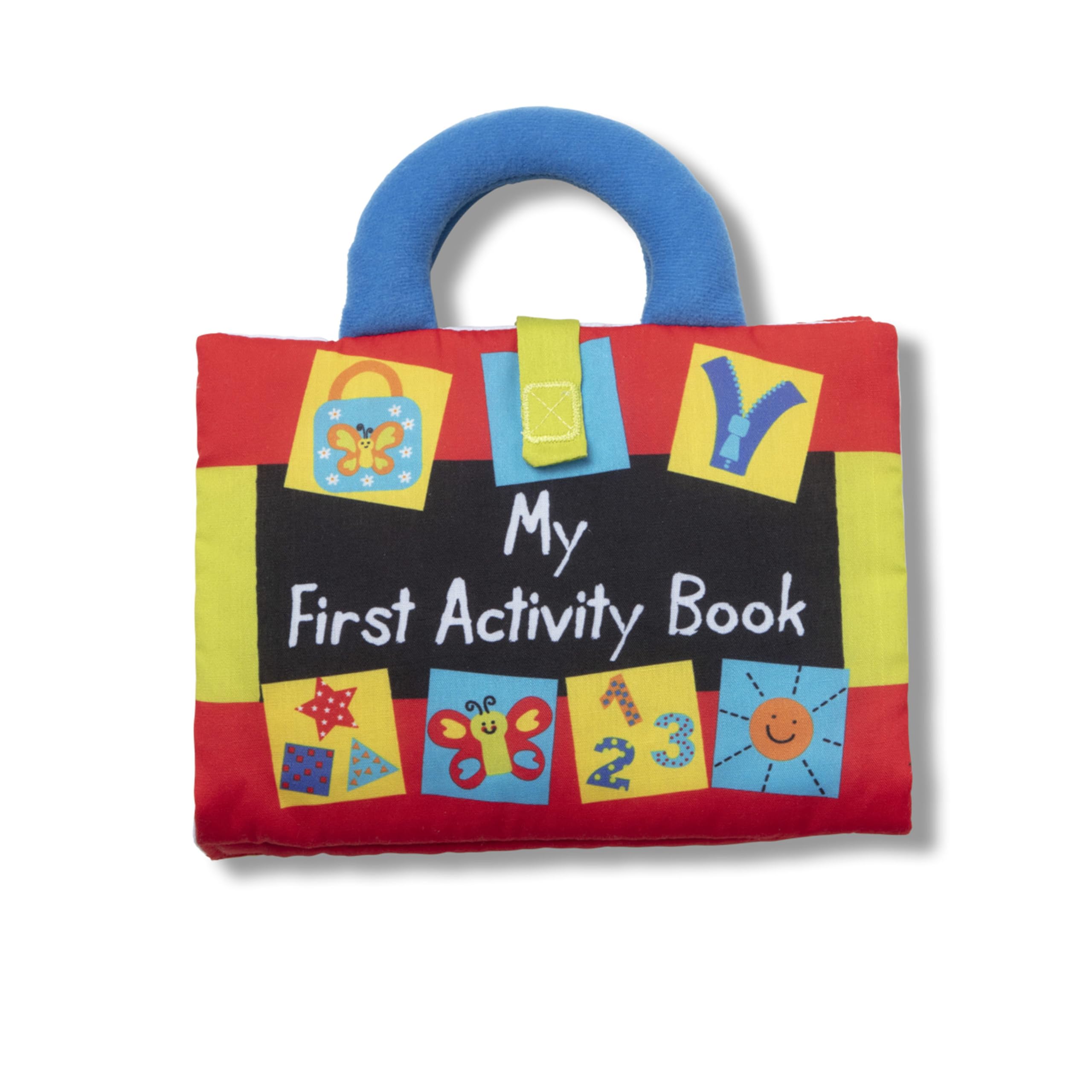 Melissa & Doug My First Activity Book - 8-Page Soft Cloth Book for Babies & Toddlers | Early Learning Developmental Toy | Sensory Play, Teething Relief & Interactive Playtime for Infants