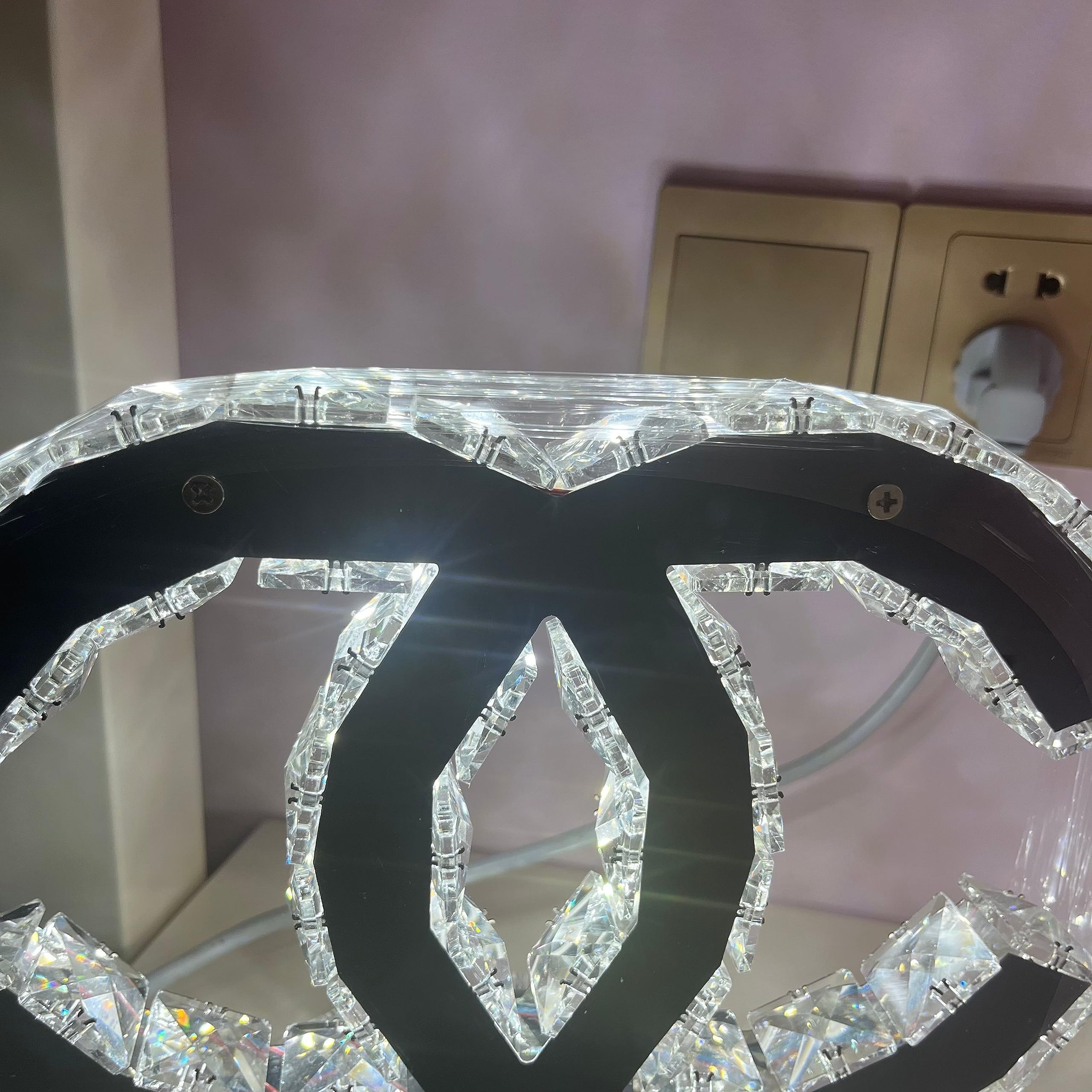 Modern K9 Crystal LED Table Lamp - Mirror Stainless Steel Bedside Lamp for Living Room, Office, Bedroom Decor - Wedding Desk Light Gift with Cold White Lighting - Perfect for Night Reading & Home Ambiance