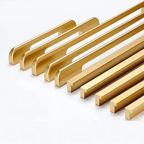 5Pcs Modern Simple T-Shaped Cabinet Handles - Aluminum Alloy Bathroom Drawer Pulls, Golden Dresser Wardrobe Cupboard Knobs (320mm Hole Center) - Perfect for Bathroom Vanity, Kitchen Cabinets & Bedroom Furniture