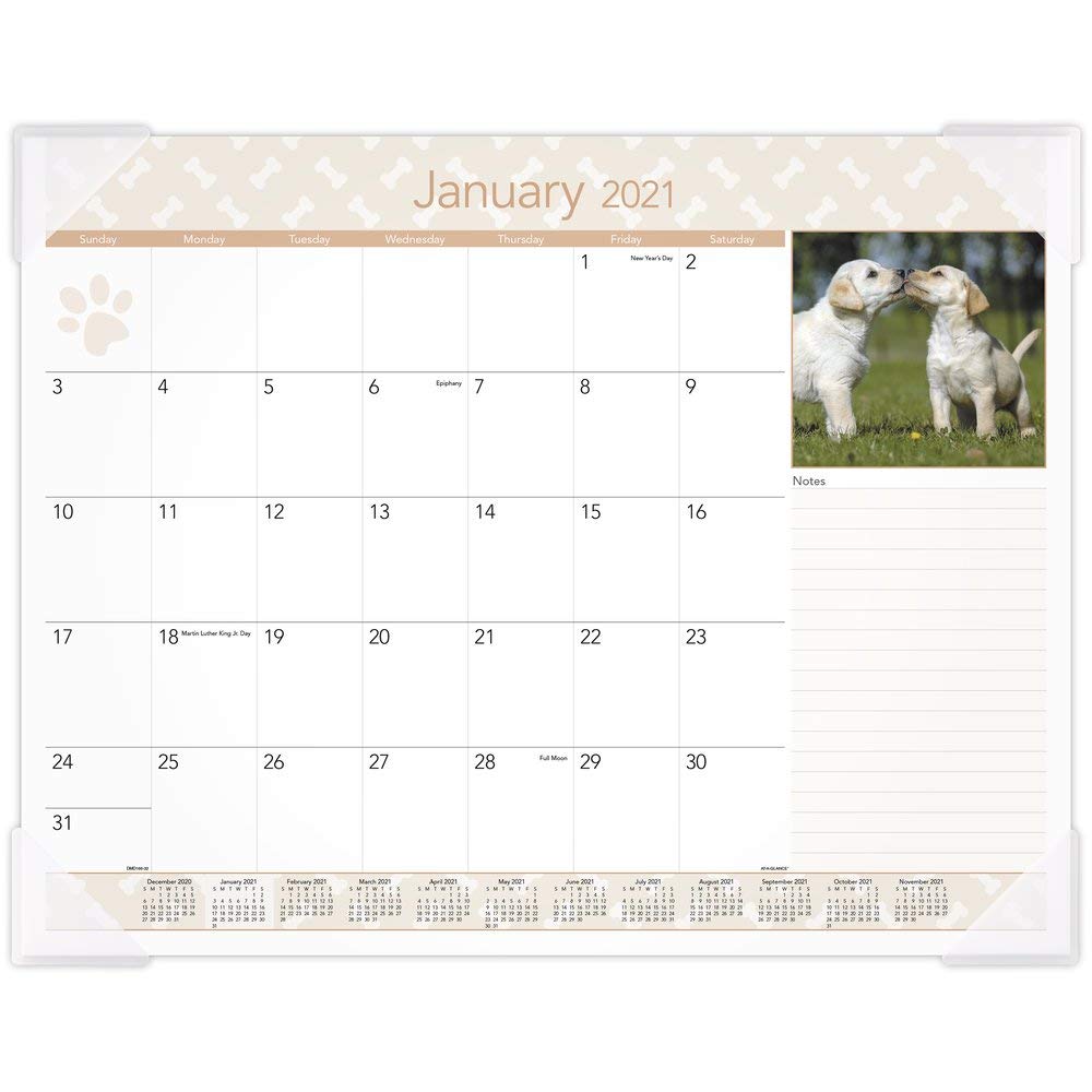 AT-A-GLANCE 2021 Monthly Desk Calendar - 21.75