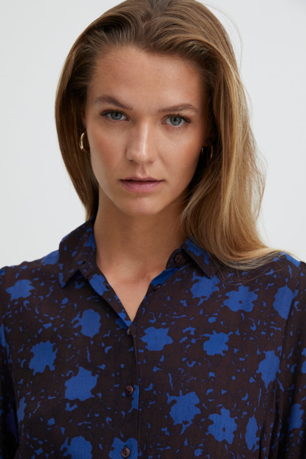Cripsa Women's Casual Coffee Bean Print Dress - Comfortable & Stylish for Everyday Wear, Office, and Outings