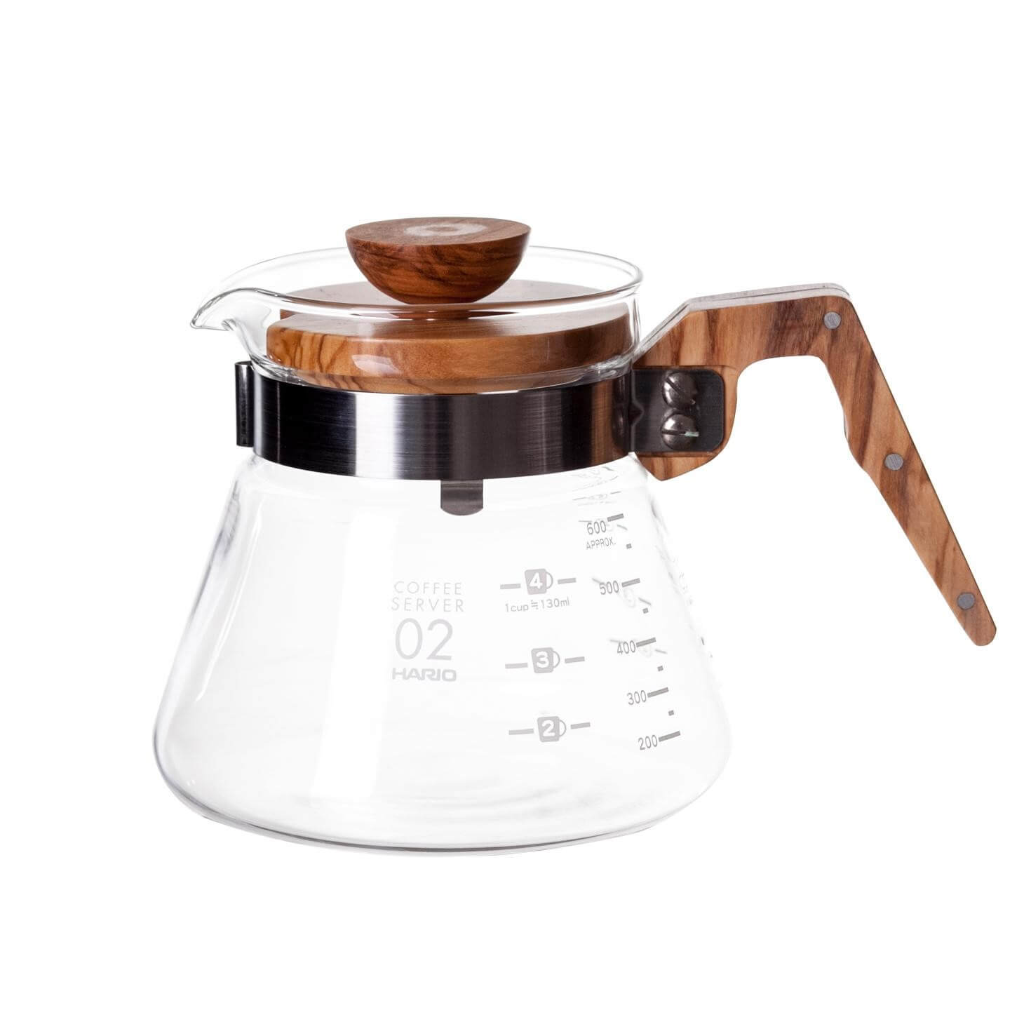 Hario V60 Olive Wood Coffee Server - Drip Coffee Carafe for Pour Over Brewing - Perfect for Home Baristas & Coffee Enthusiasts