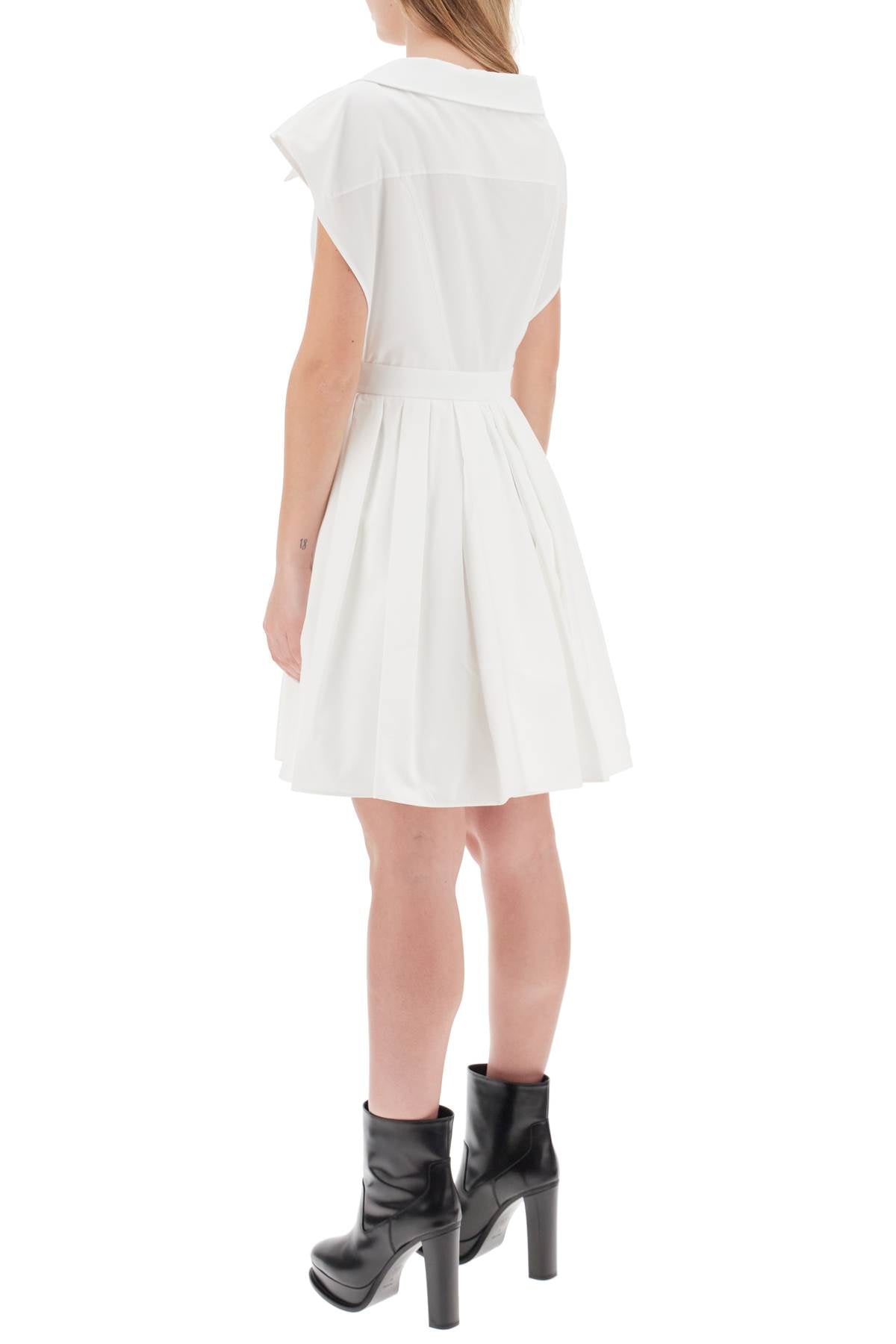 Alexander McQueen Poplin Shirt Dress for Women - Elegant Long Sleeve Button Down Shirt Dress | Perfect for Office, Party & Casual Wear