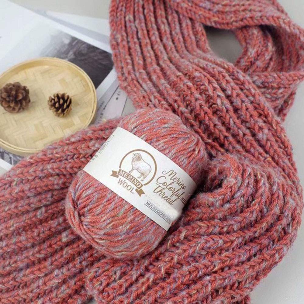 Premium 500g (1.1lb) Thick Merino Wool Yarn - Ultra Soft & Warm Knitting Crochet Yarn for Scarves, Sweaters, Hats - DIY Winter Fall Crafting - Daisy Blue Color - Perfect for Cozy Handmade Gifts & Cold Weather Projects