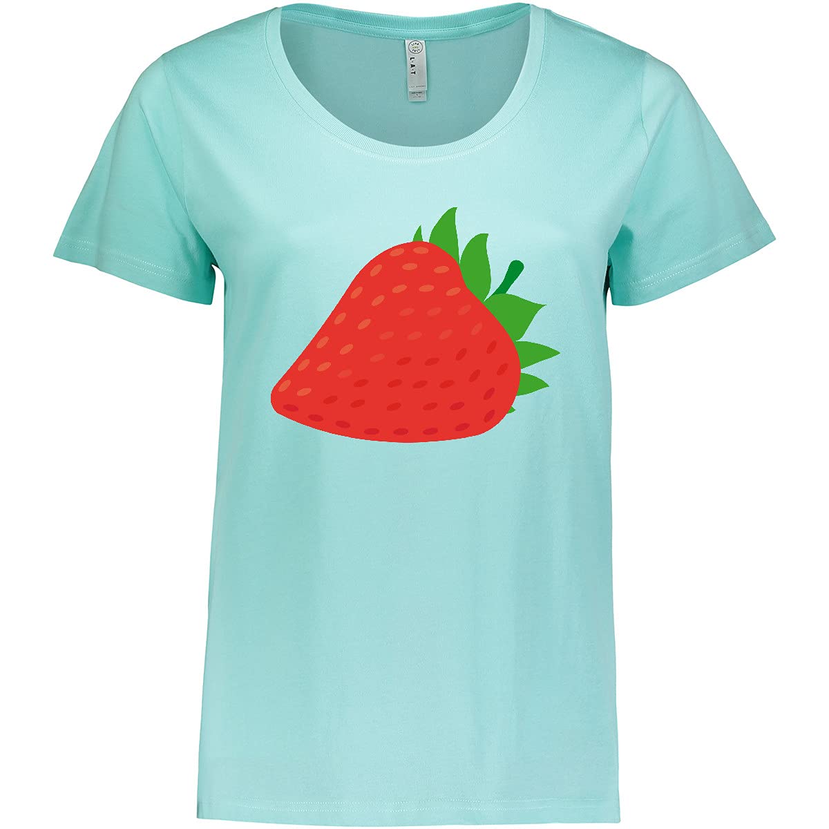Inktastic Strawberry Fruit Women's Plus Size T-Shirt - Soft & Comfortable Graphic Tee for Casual Wear, Summer Outfits & Lounge