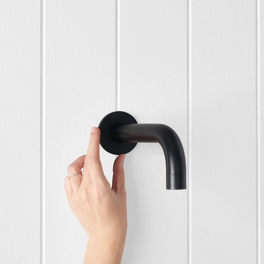 Sydney Wall Spout Matte Black - Modern Bathroom Faucet for Sink, Basin, and Vanity - Perfect for Home, Hotel, and Commercial Use