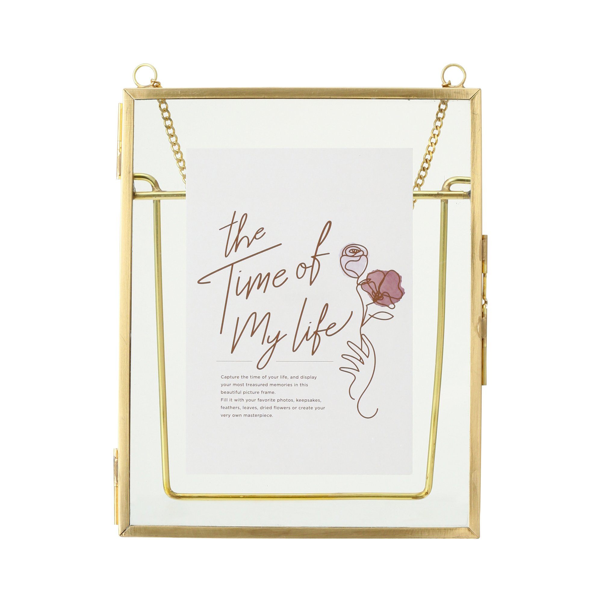 Premium Gold Metal Glass Frame - Elegant & Durable Picture Frame for Home Decor, Office, or Gift Giving