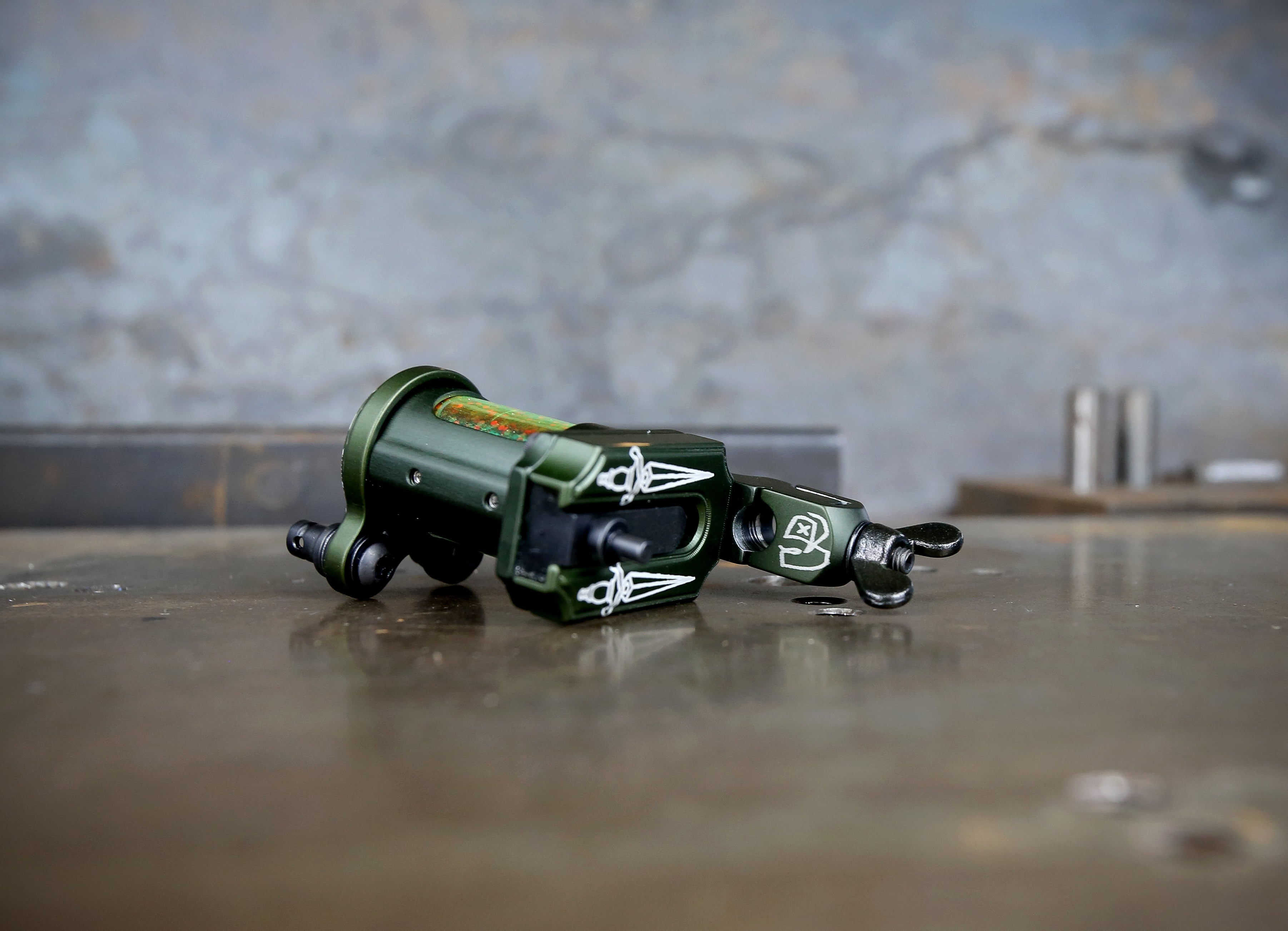 Limited Pike x Rogers Slider Rotary Watch - Olive Green Military Style for Outdoor Adventure & Casual Wear