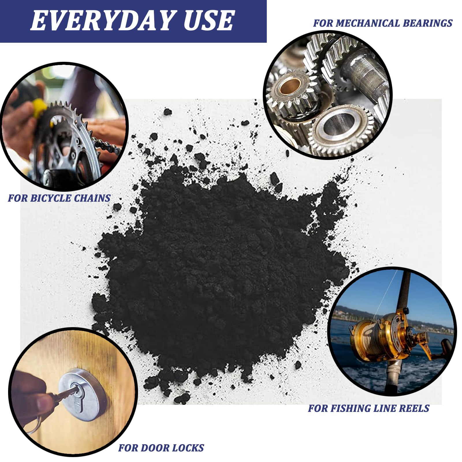 1.1 LBS Microfine Pure Graphite Powder - 3000 Grit Powdered Graphite Lubricant for Locks, Bearings & Mechanical Parts | Dry Graphite Powder for Art Drawing, Sketching & Pencil Making | Industrial & DIY Lubrication Solution