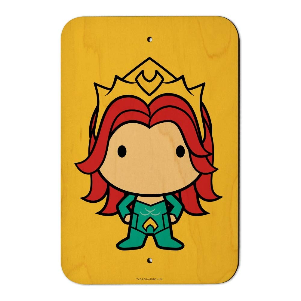 Aquaman Movie Mera Chibi Character Wall Sign - Cute Superhero Decor for Home, Office & Business - Perfect for DC Comics Fans & Superhero Themed Rooms