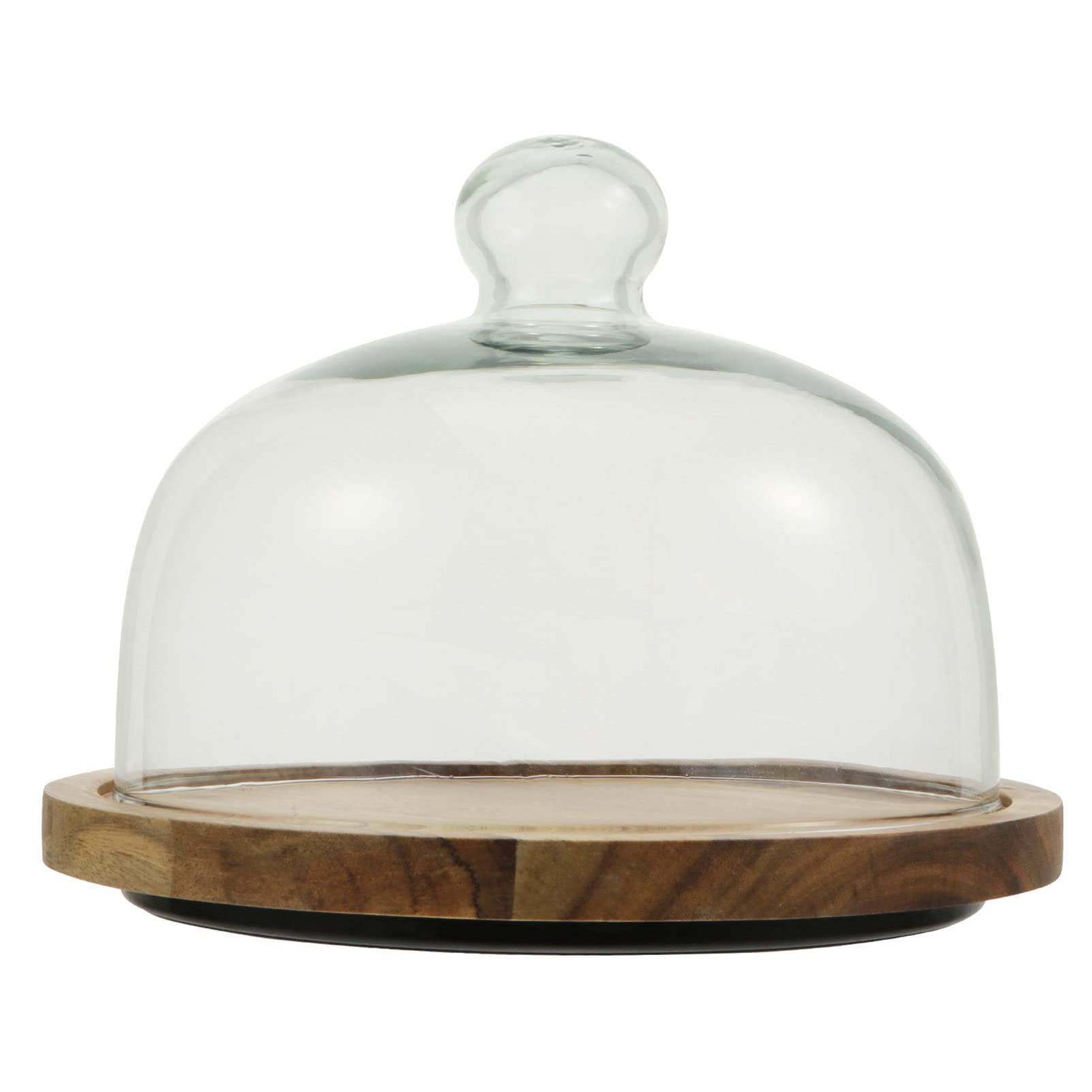 DOITOOL 10-Inch Glass Cake Dome with Stand - Clear Cake Cover for Display, Protection & Decoration - Perfect for Bakeries, Dessert Tables & Home Kitchen Use