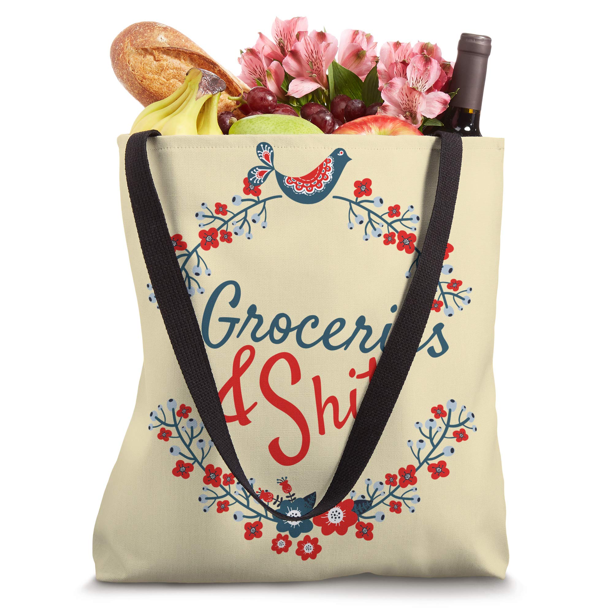 Funny Sarcastic Mom Tote Bag for Grocery Shopping & Errands