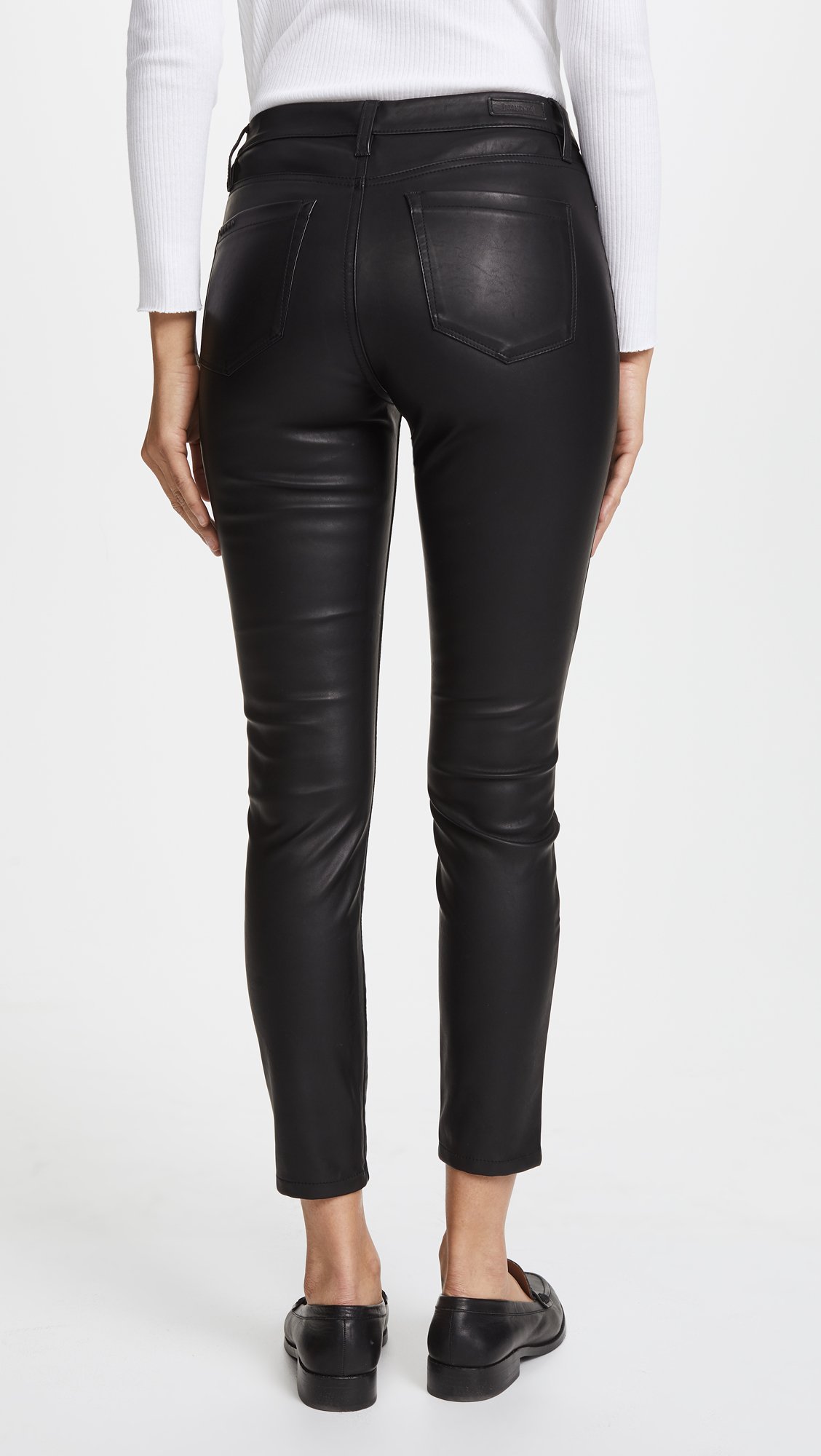 BLANKNYC Women's Vegan Leather Skinny Pants - Mid Rise Faux Leather Pants for Women, Stretchy & Comfortable, Perfect for Work, Office, Night Out & Casual Wear