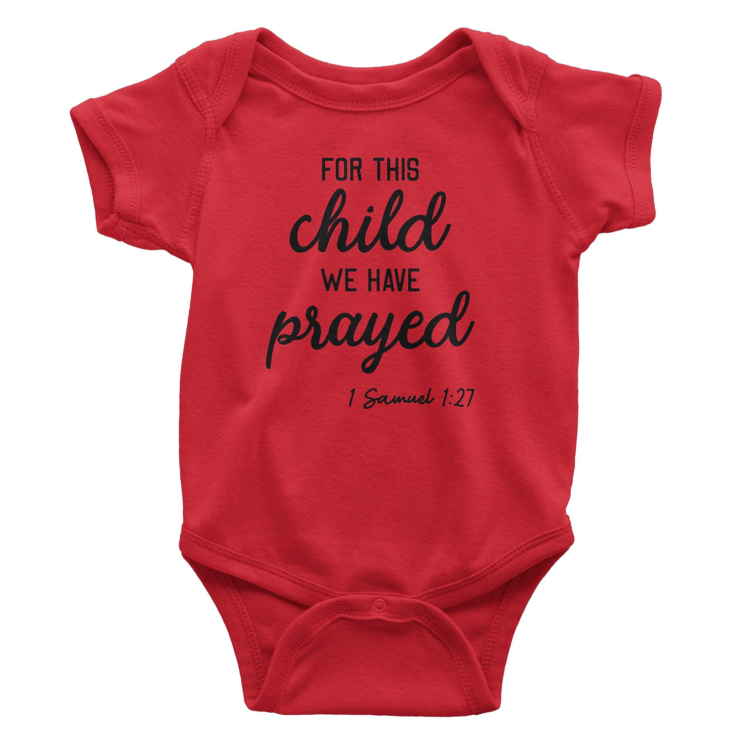 Prayed For Baby Bodysuit - Christian Baby Onesie for Newborns & Infants - Perfect for Baptism, Church, and Family Photos