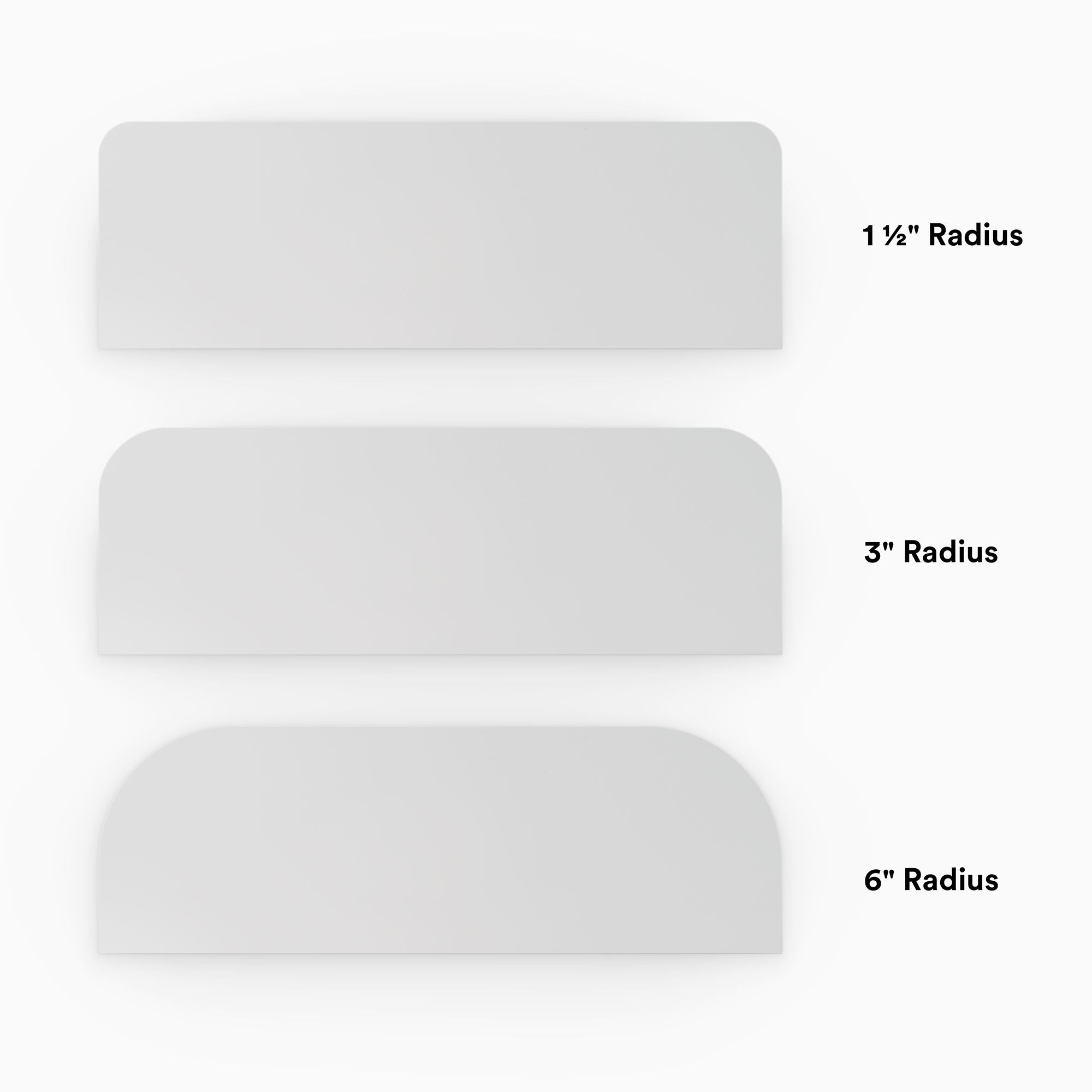 Aksel RADius White Floating Shelf - Modern Wall Mounted Storage for Home & Office Decor - Perfect for Living Room, Bathroom, Kitchen Display