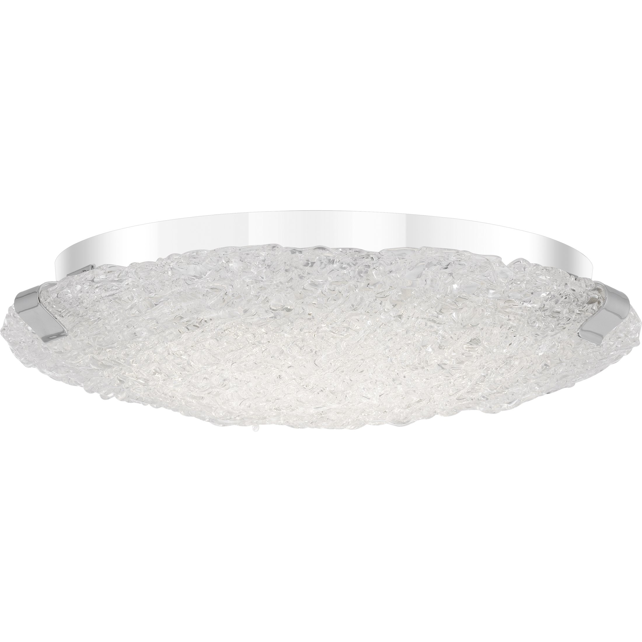 Quoizel Winter Integrated LED Flush Mount Ceiling Light - Polished Chrome Finish for Modern Living Room, Bedroom, or Hallway Lighting