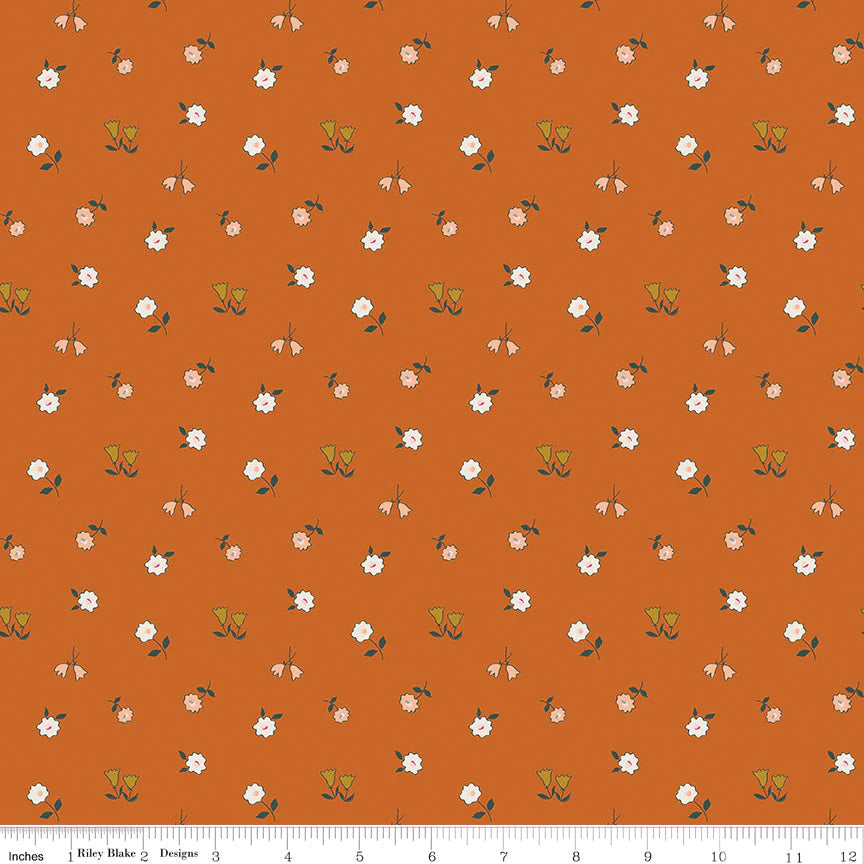 Riley Blake Designs C12752 Blossom Autumn Fabric - Premium Cotton Quilting Material for DIY Crafts, Home Decor & Scrapbooking