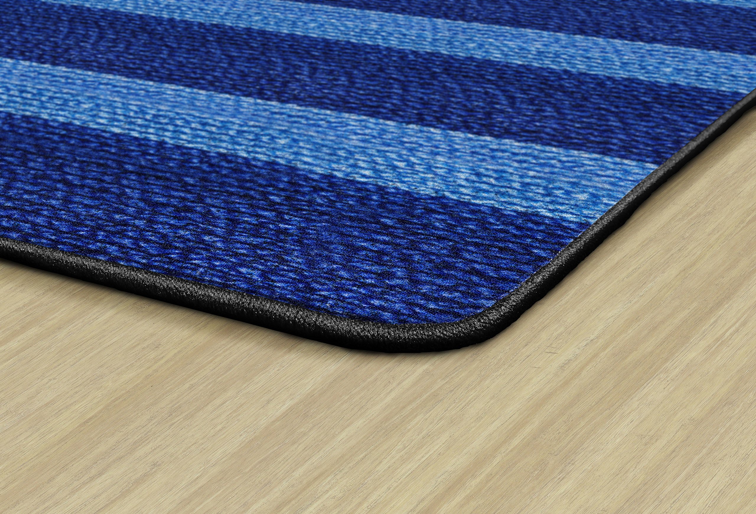 Premium Basketweave Washable Striped Carpet Rug - 6' x 8'4