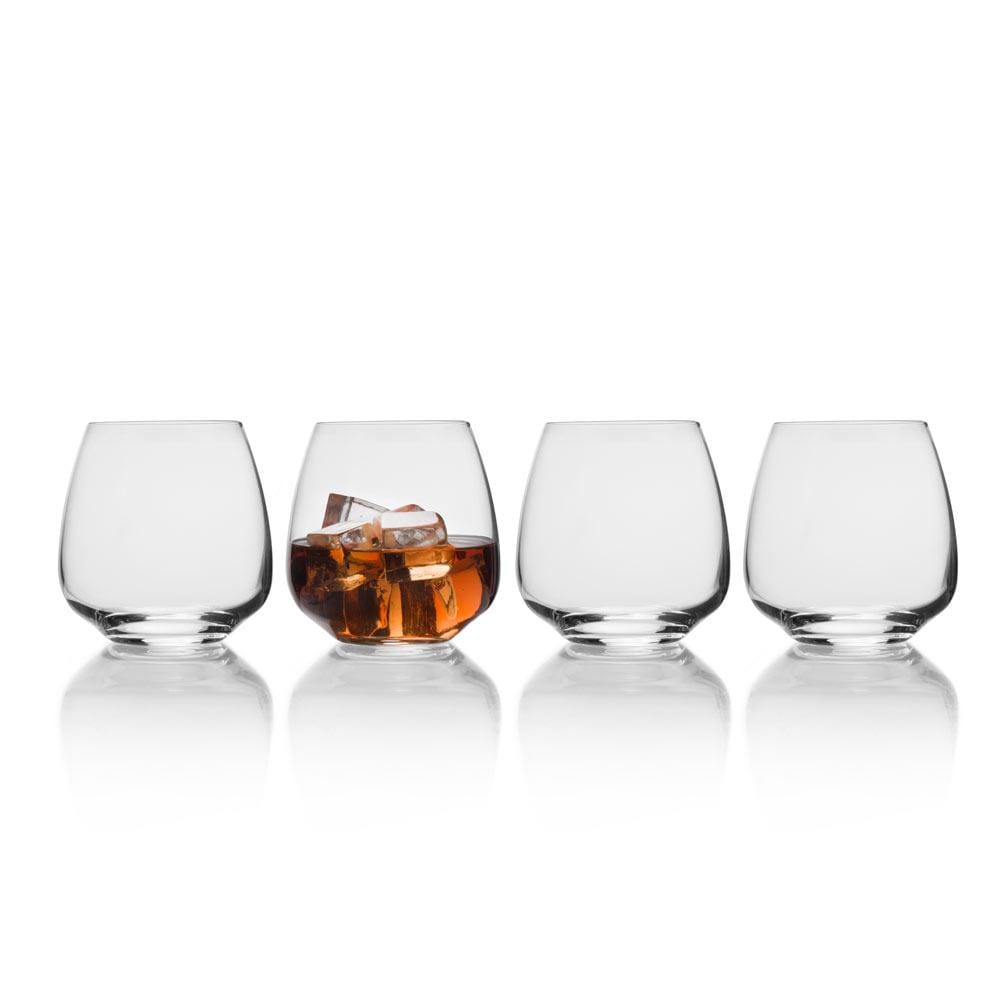 Premium Set of 4 Double Old Fashioned Whiskey Glasses - Heavy Base Cocktail Glasses for Bourbon, Scotch & Whiskey - Perfect for Home Bars, Parties & Gifts