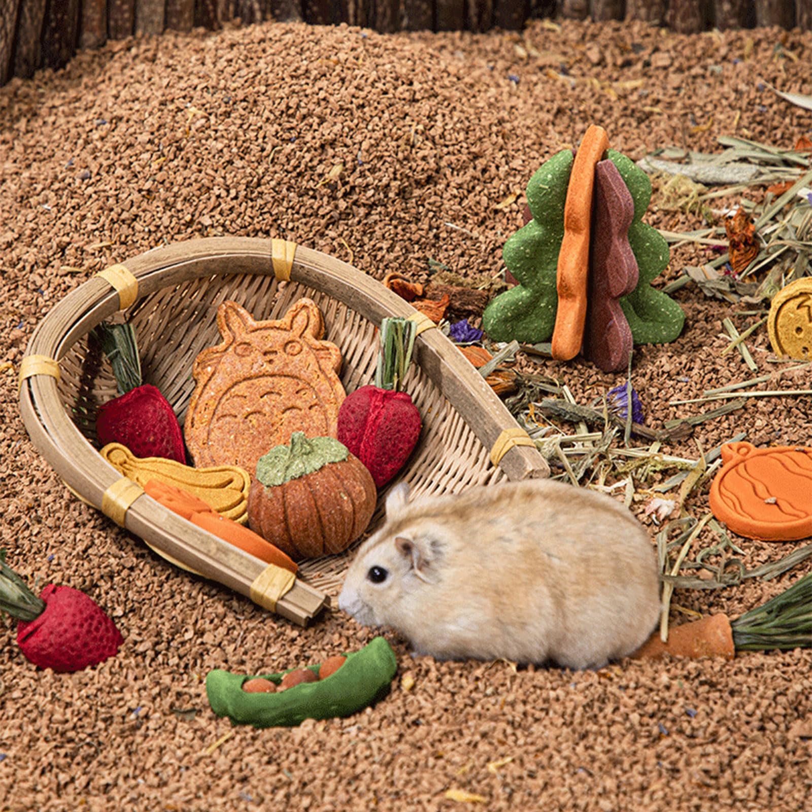 Healthy Rabbit Molar Vegetable Biscuits - Natural Teeth Treat for Hamsters, Chinchillas & Parrots | Small Animal Chew Toy for Dental Care | Perfect for Cage Enrichment & Chewing Needs