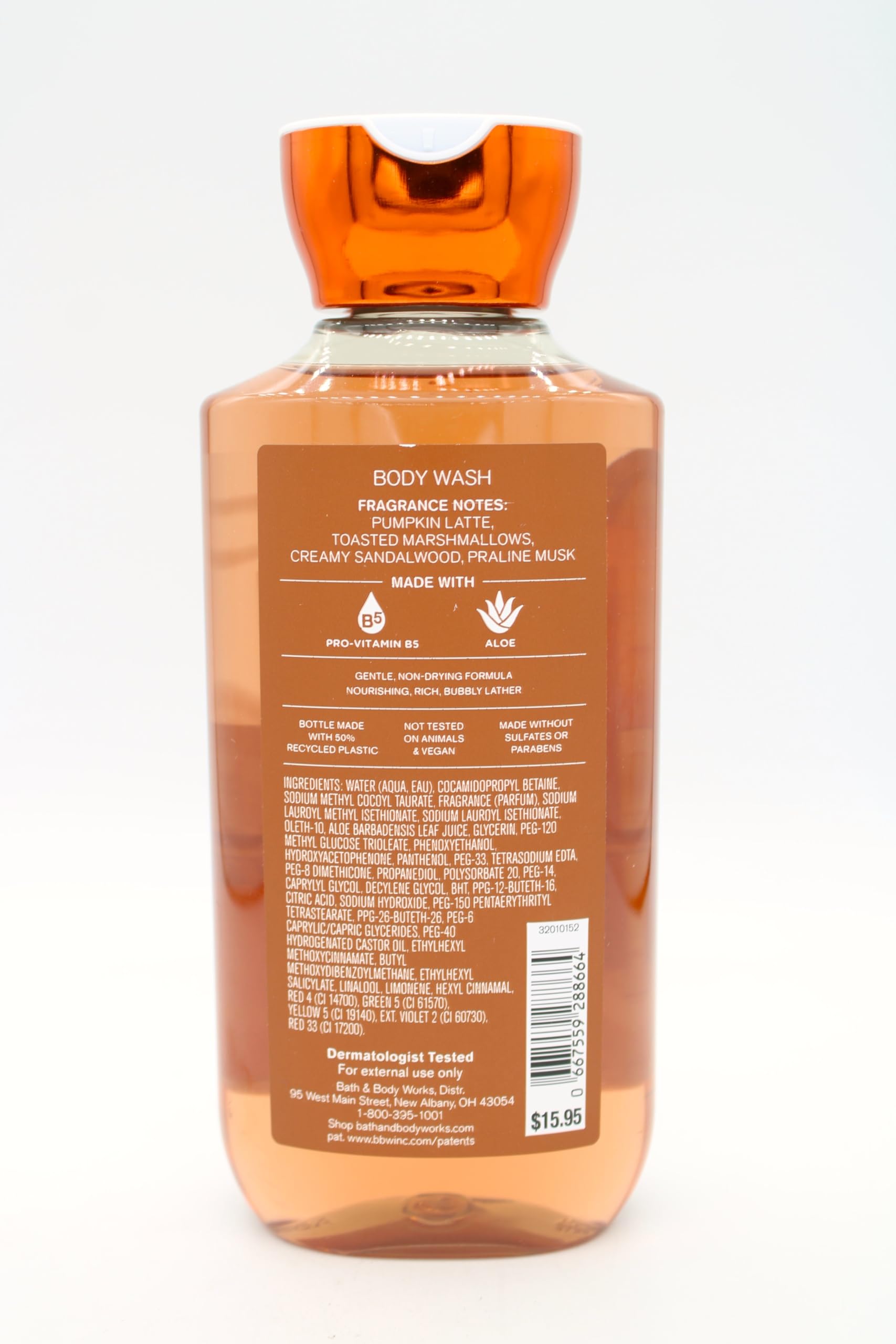 Bath & Body Works Marshmallow Pumpkin Latte Shower Gel & Body Wash - 10 fl oz | Moisturizing Fall Scent for Relaxing Bath & Shower Time