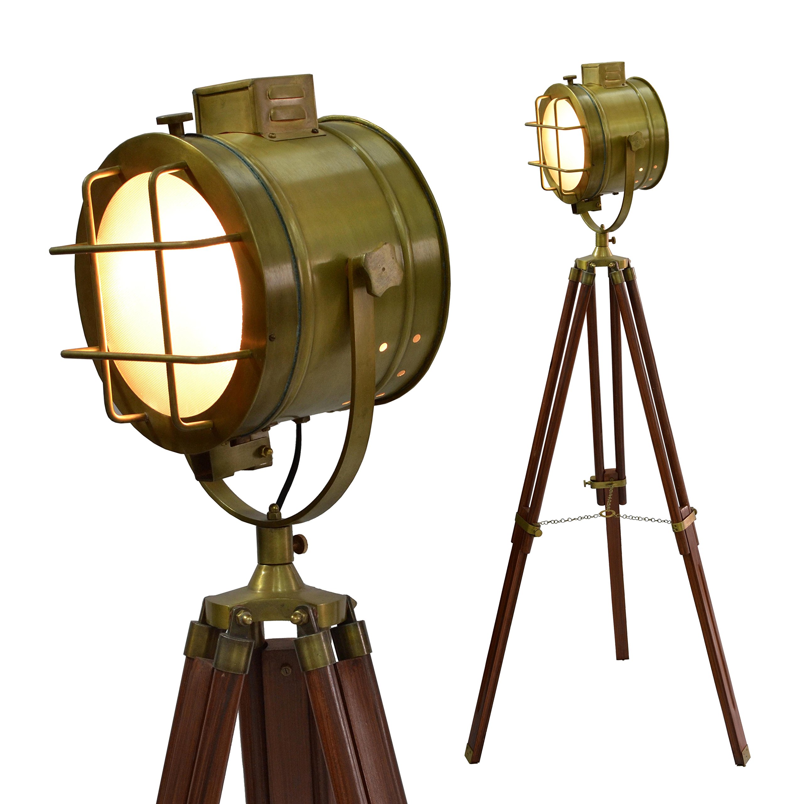 Professional Cinema Studio Floor Prop Light with Adjustable Tripod Stand - Perfect for Film Sets, Photography, and Stage Lighting by NauticalMart - Ideal for Home Studios, Theater Productions, and Video Shoots
