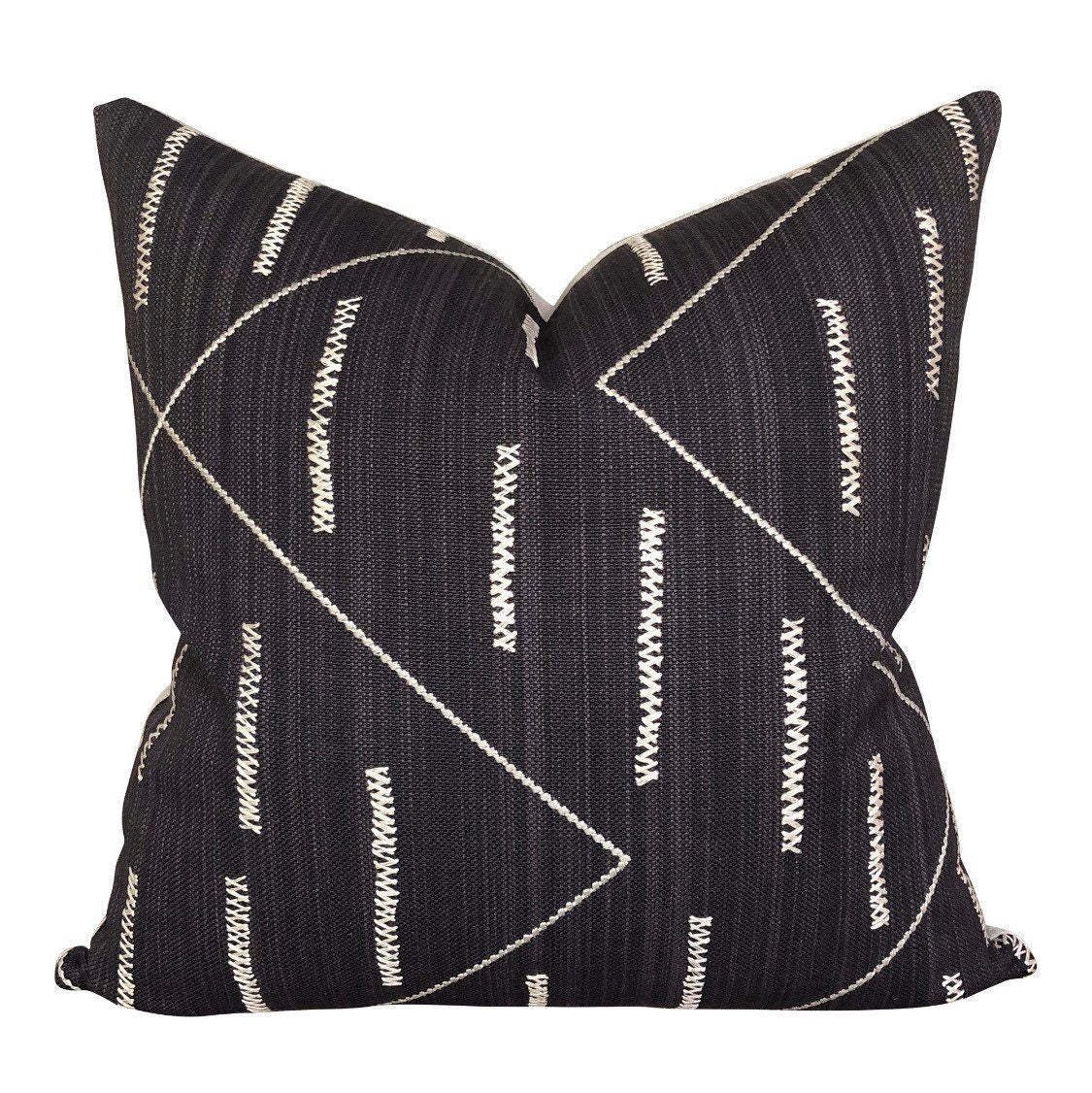 READY TO SHIP Kettlewell Collection Nala Charcoal Designer Throw Pillow - Perfect for Sofa, Bed & Home Decor