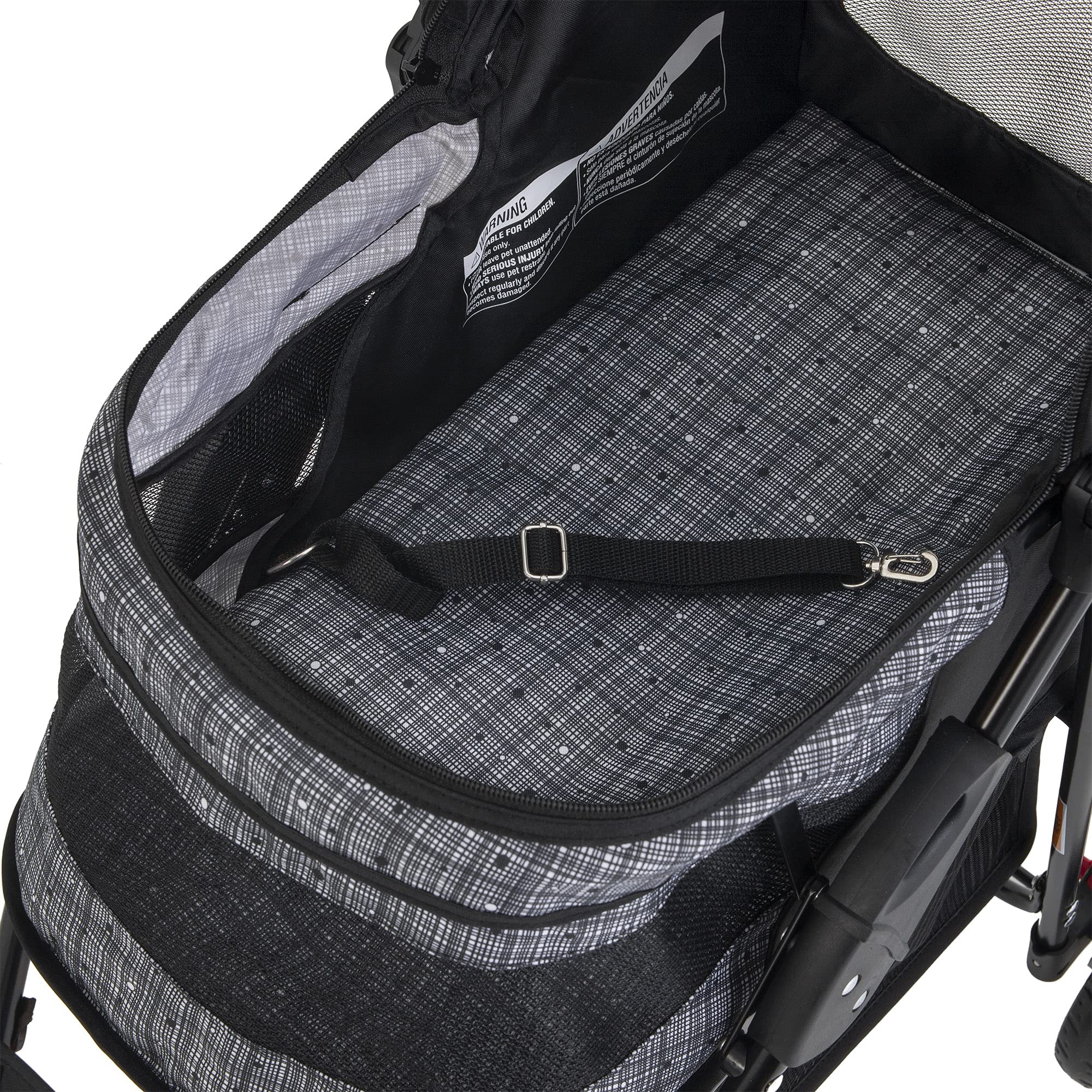 Gen7 Pet Starry Night Gray Regal Plus Pet Stroller for Small to Medium Dogs & Cats - Lightweight Foldable Design with Storage Basket - Perfect for Travel, Walks & Vet Visits (Model G2320SN)