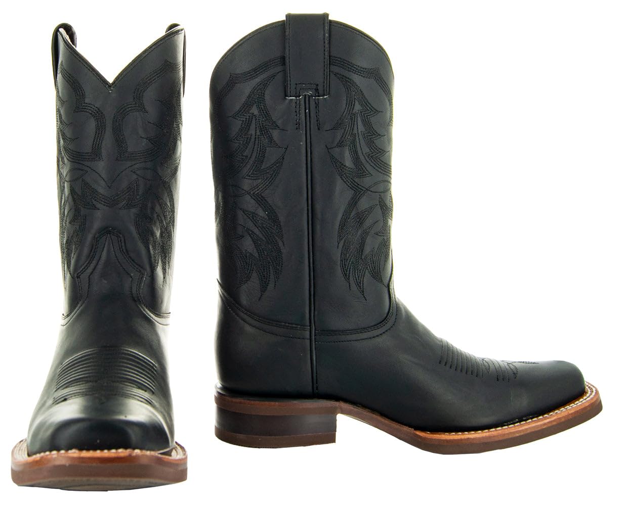 Soto Boots Men's Square Toe Cowboy Boots H4002 - Genuine Leather Western Boots for Men, Comfortable Riding & Work Boots - Perfect for Country Dancing, Rodeo Events and Outdoor Adventures