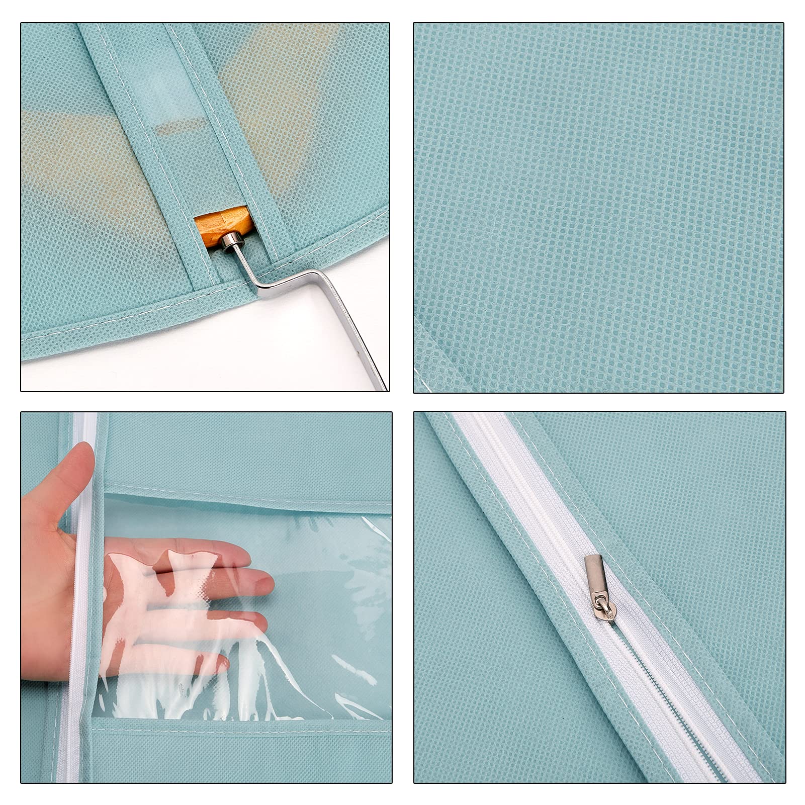 10-Pack Breathable Hanging Garment Bags for Suits & Dresses - 24
