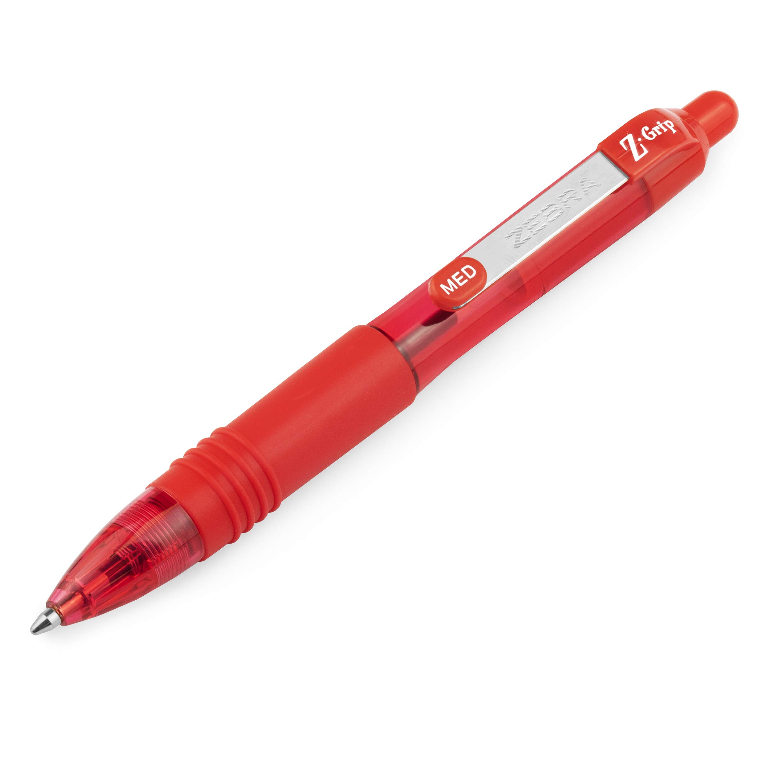 Zebra Z-Grip Smooth Mini Retractable Ballpoint Pens - 1.0mm Fine Point - 6 Pack Red Ink Pens for Office, School & Everyday Writing Tasks