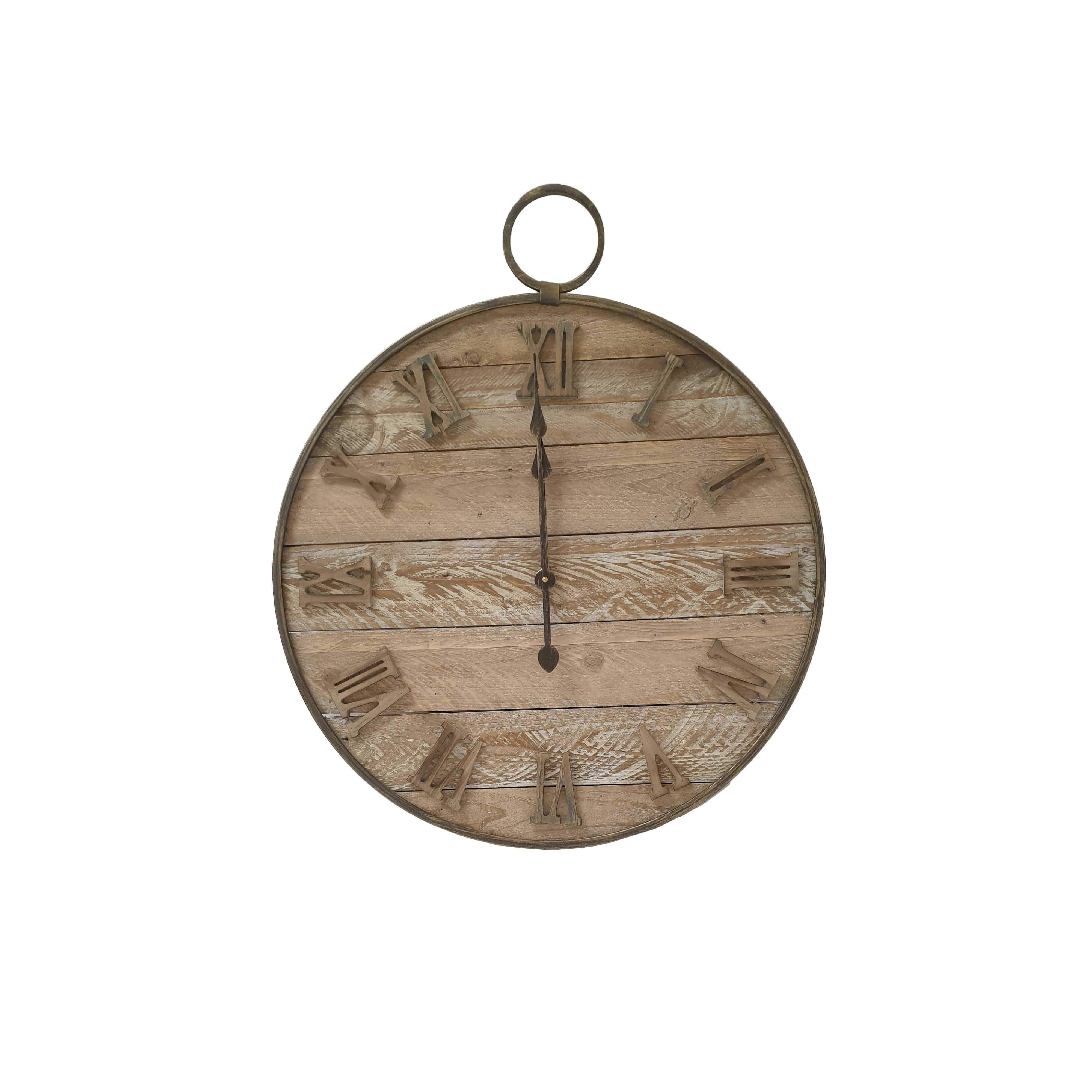 Urban Style™ Wooden Barn Clock - Rustic Farmhouse Wall Decor for Kitchen, Living Room & Bedroom