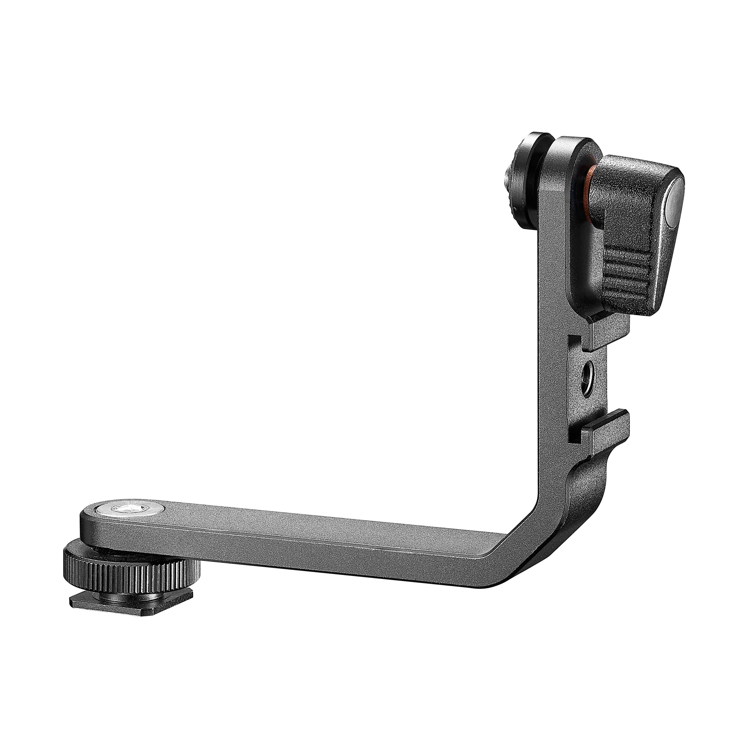 GMM 01 Articulating L-Shaped Field Monitor Tilt Arm Bracket - Heavy Duty Adjustable VESA Mount for Studio & Gaming Monitors - Perfect for Dual Screen Setup, Video Editing & Streaming Workstations