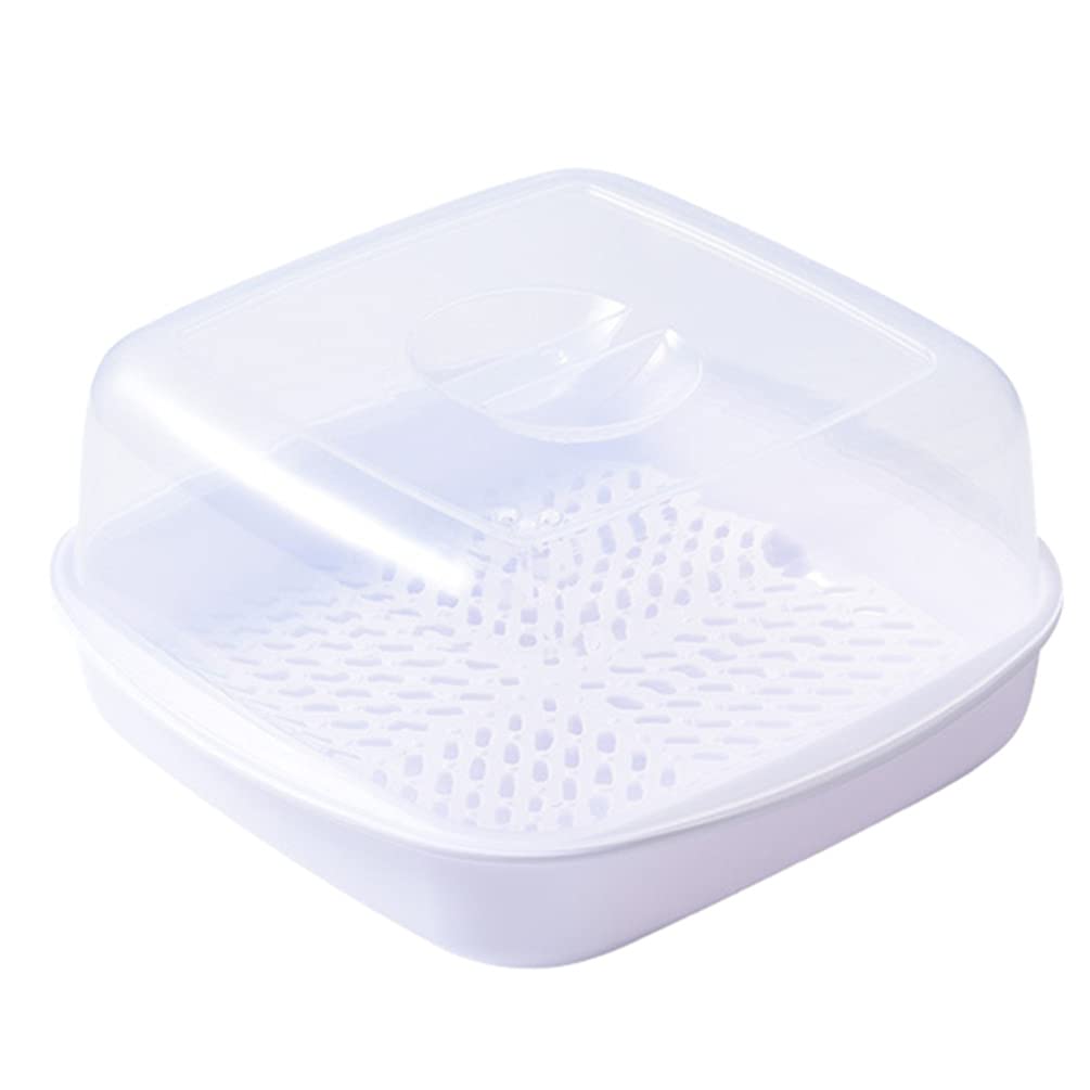 OSALADI Microwave Steamer Cookware Set - Vegetable & Fish Steamer with Removable Strainer & Vent Lid - Perfect for Healthy Cooking, Meal Prep & Quick Microwave Meals